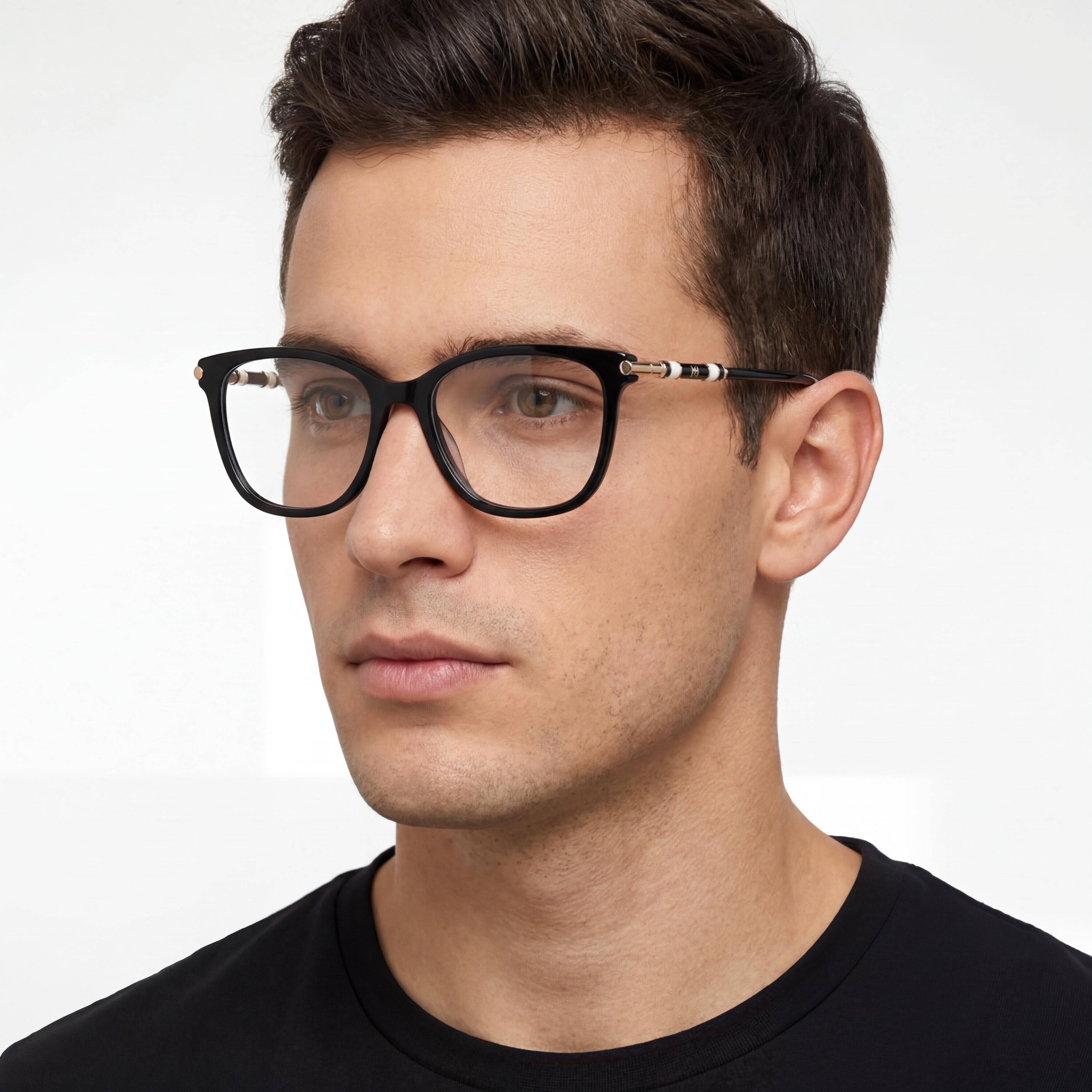 Gafas Carolina Herrera Modern Unisex de Acetato Negro con Ancho de Lente de 55 mm, Puente de 16 mm, Longitud de Patilla de 145 mm, Photo 4