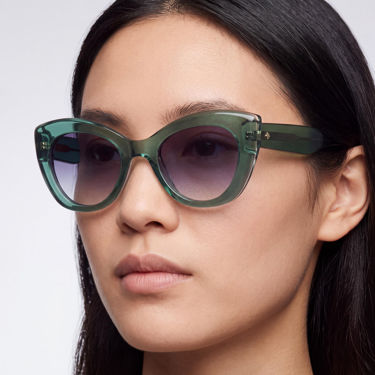 kate spade new york Dominica/S Classic Green Plastic Green Shaded Non-Polarized Unisex 49-20-140, Photo 3