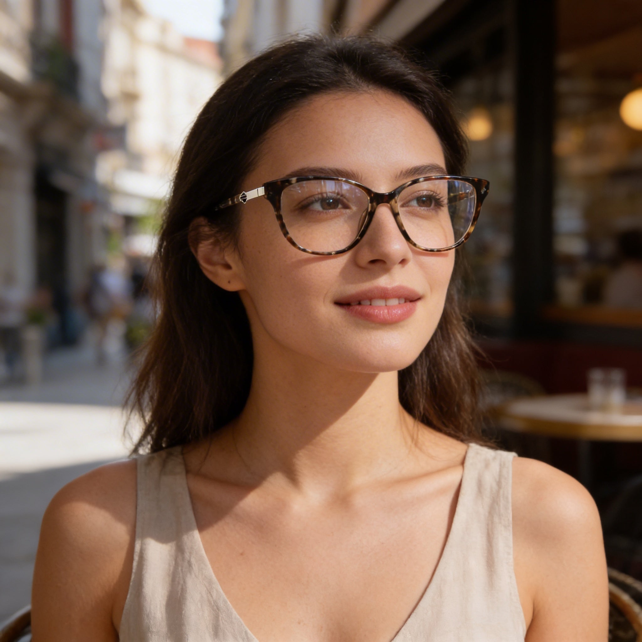 Harley-Davidson Hd0577 Unisex Light Brown Plastic Frame Clear Lenses 55-15-140, Photo 4