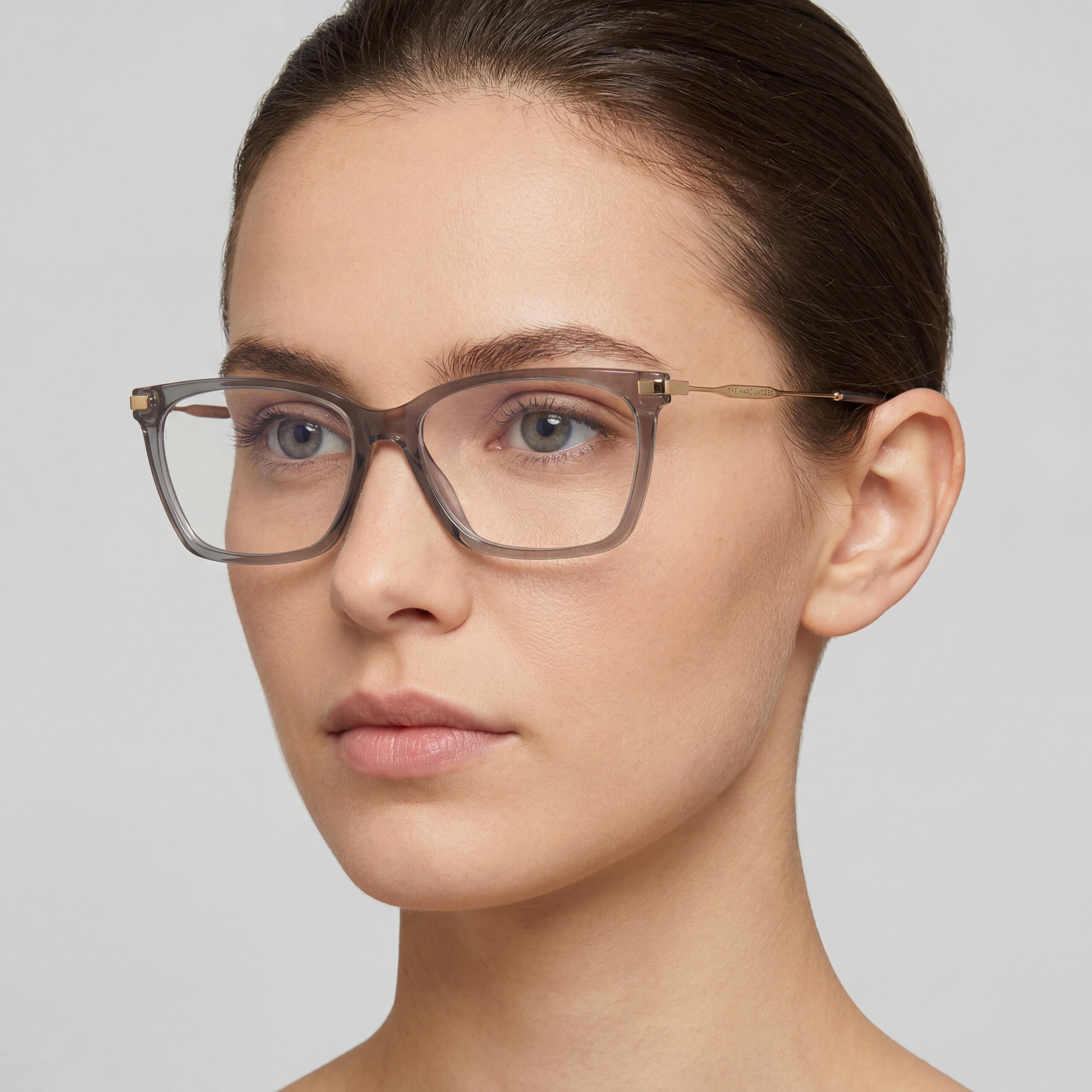 Marc Jacobs Marc 508 Women's Plastic Non-Polarized Sunglasses Transparent Grey Ash, Rose Gold 53mm, Photo 4