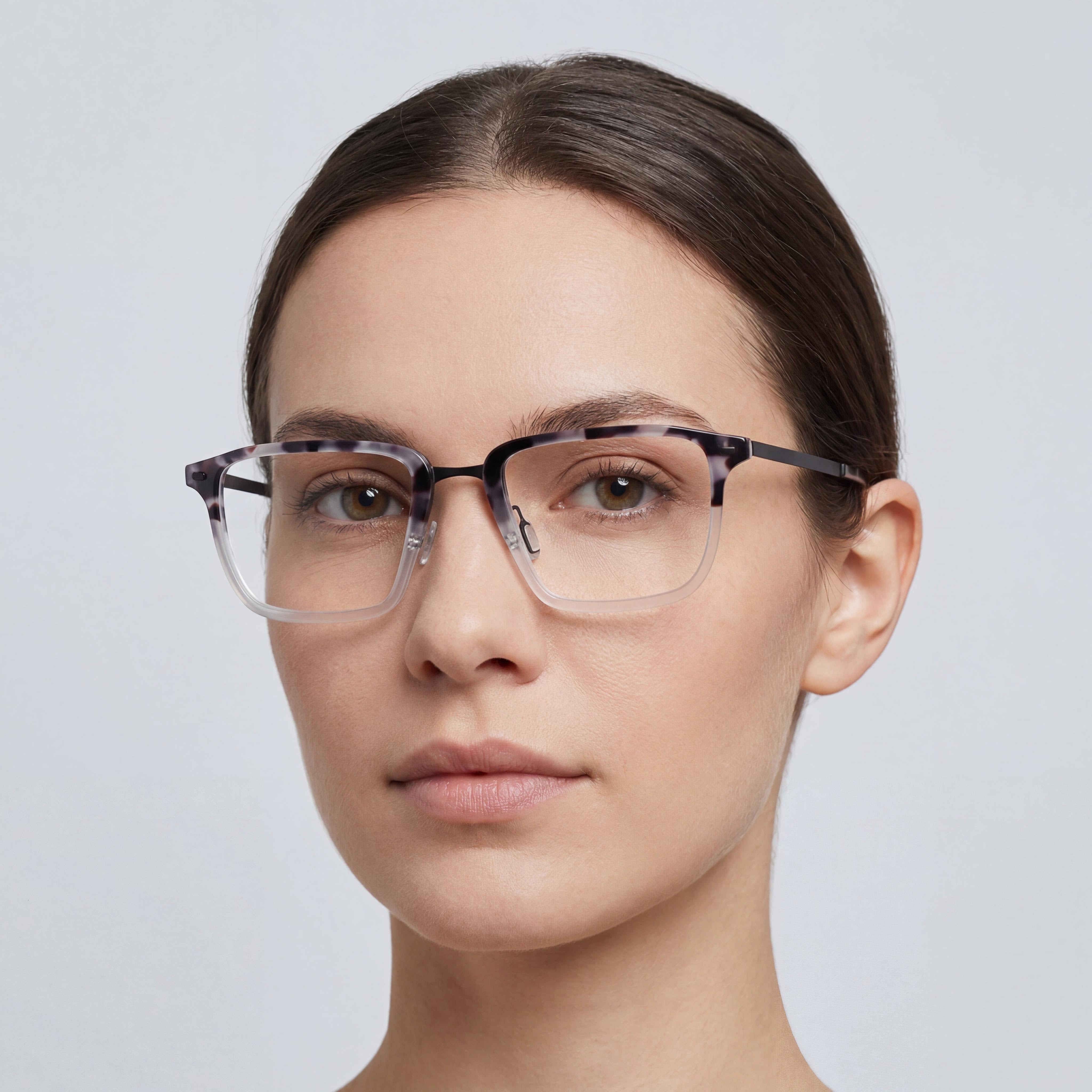 Gafas Flexon B2037 para mujer con montura metálica color oliva brillante y lente de 55 mm de ancho, Photo 4