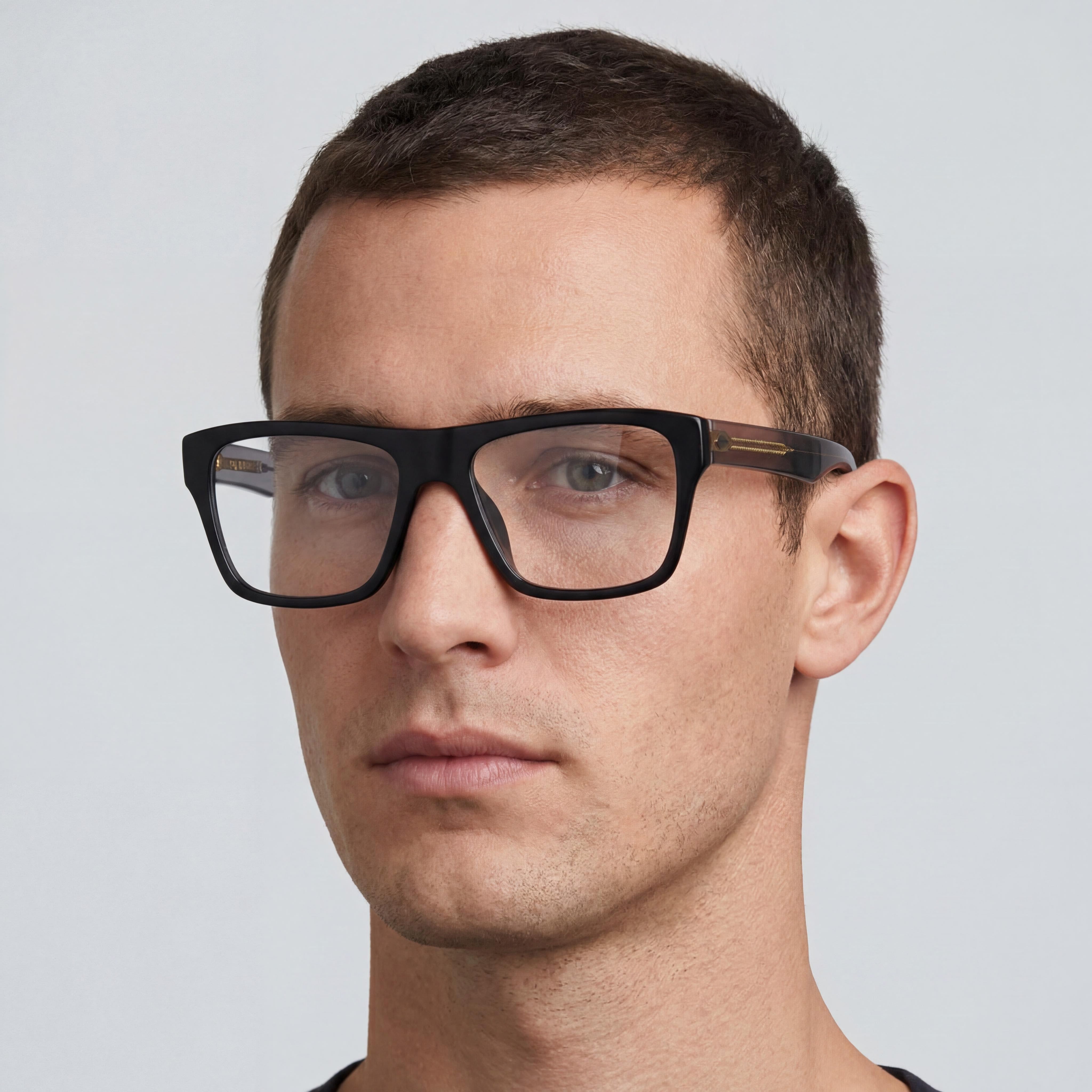 Gafas de demostración Rag & Bone RNB7036 para hombre, montura completa de aviador, color negro/gris, ECO PMMA, adaptables a la luz, 54, Photo 3