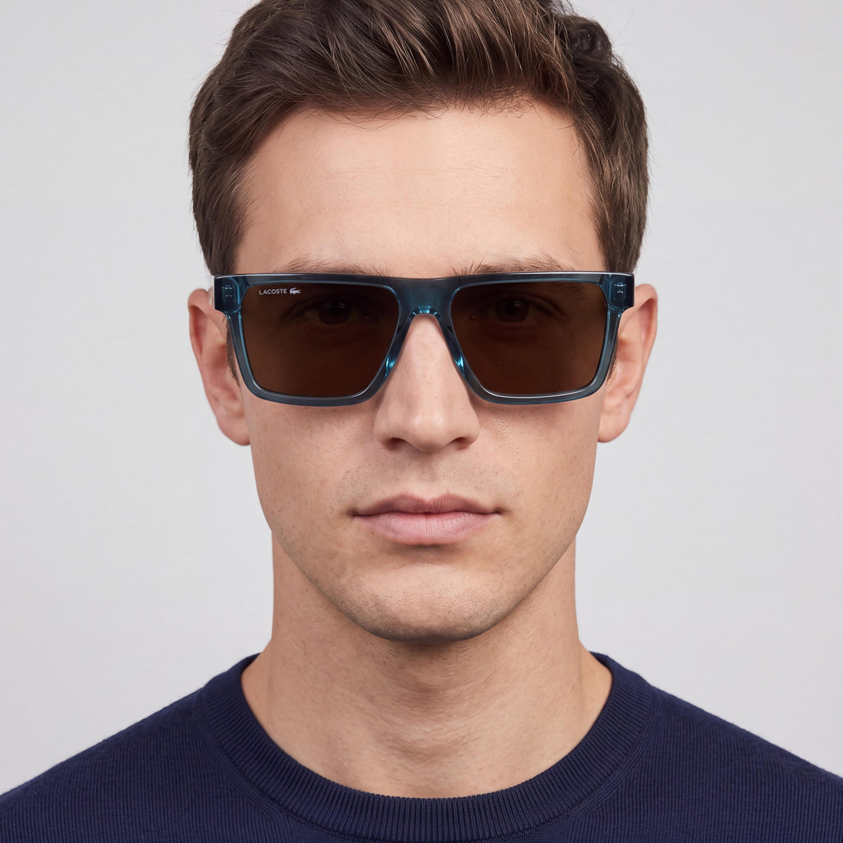 Gafas de sol Lacoste L6059s para hombre de plástico azul transparente con protección UV 56-16-150, Photo 4