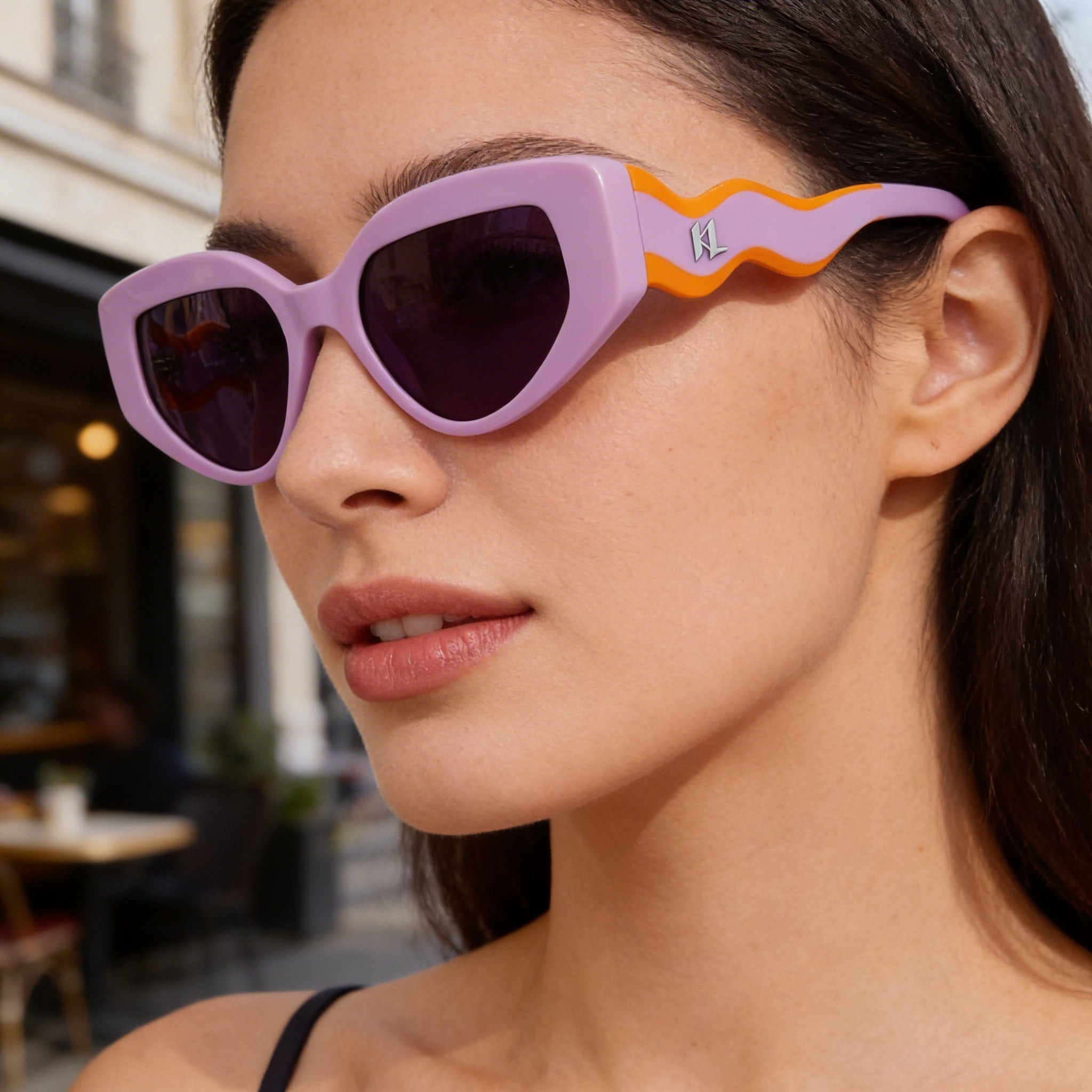 Gafas de sol de ojo de gato para mujer Karl Lagerfeld Kl6144s, color rosa brillante, bioinyectadas, con protección UV, Photo 6