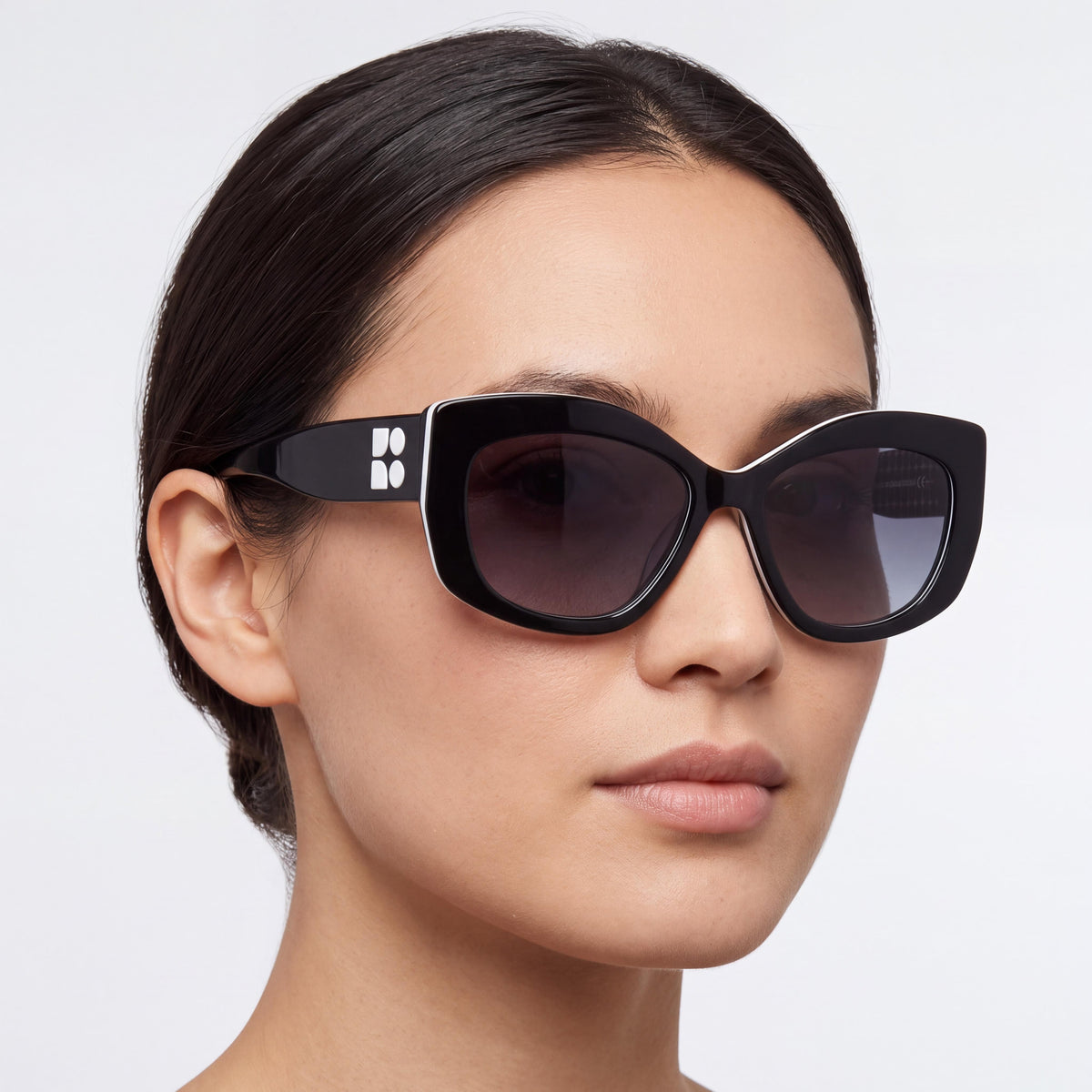 kate spade new york Frida/G/S Women's Black ECO ACETATE Rectangular Gradient Dark Grey Shaded Sunglasses 54mm, Photo 5
