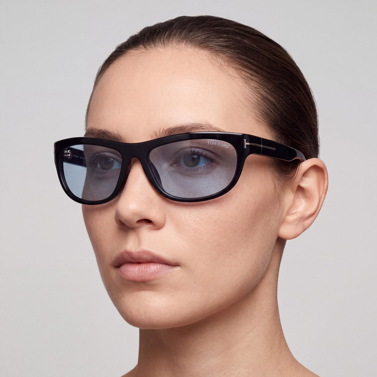 Marcolin Ft1363 Classic Injected Shiny Black Frame, Black Non-Polarized Lenses, Unisex Sunglasses 62mm, Photo 4