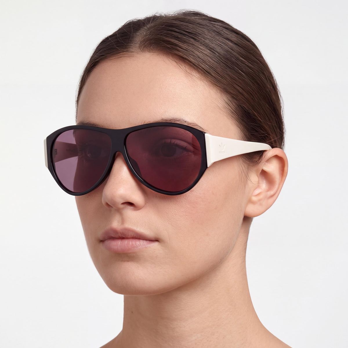 Gafas de sol adidas Originals contemporáneas para mujer, negras de plástico con lentes doradas espejadas de 59 mm con protección UV, Photo 3