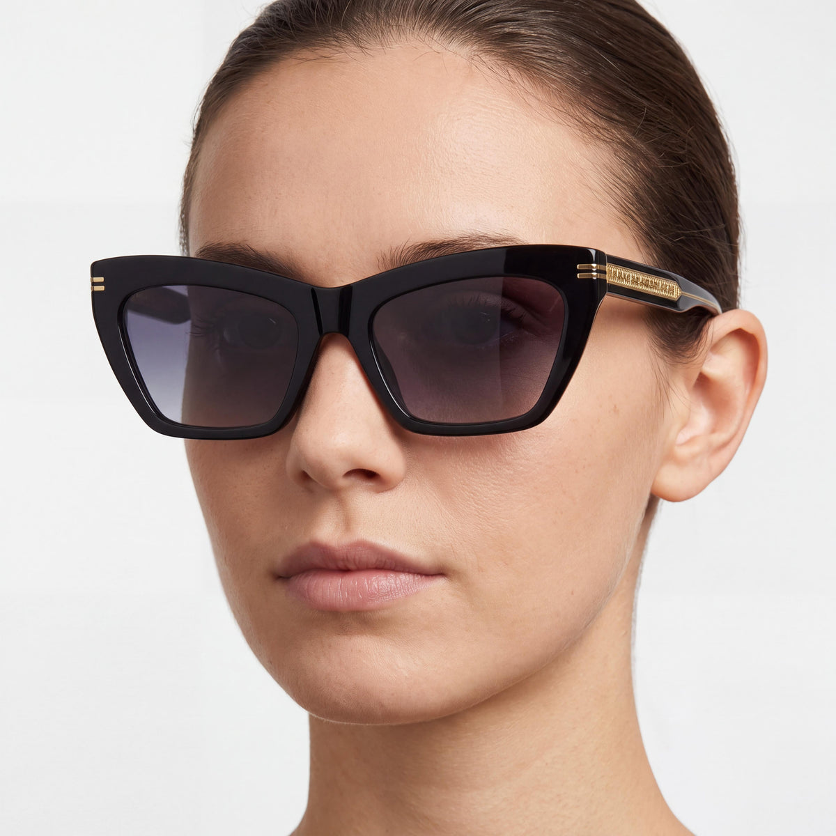 Marc Jacobs Modern Women's Black Grey Shaded Acetate Dark Grey Shaded Non-Polarized Sunglasses 54mm, Photo 4