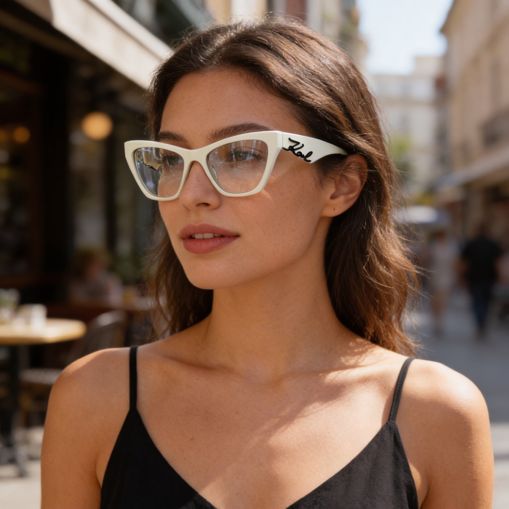 Gafas Oftálmicas de Mujer KARL LAGERFELD Kl6171 con Montura de Acetato Blanco y Tamaño 54-19-140mm, Photo 4
