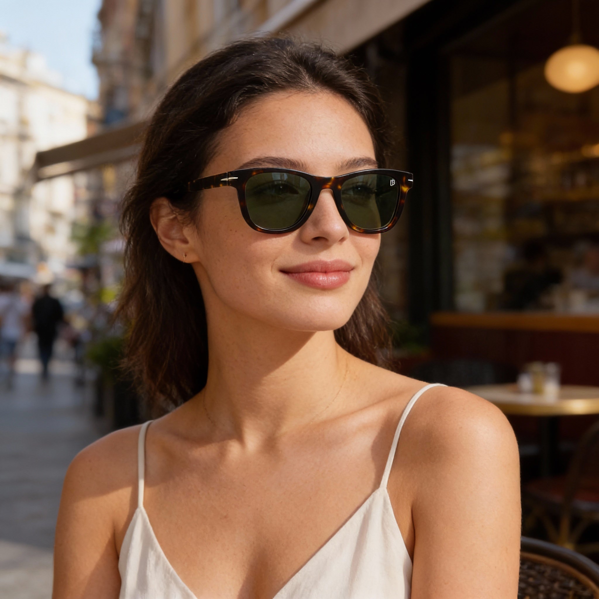 David Beckham db 1006 Unisex Sunglasses featuring Dark Havana Acetate Square Full Rim Frame 50mm, Photo 4