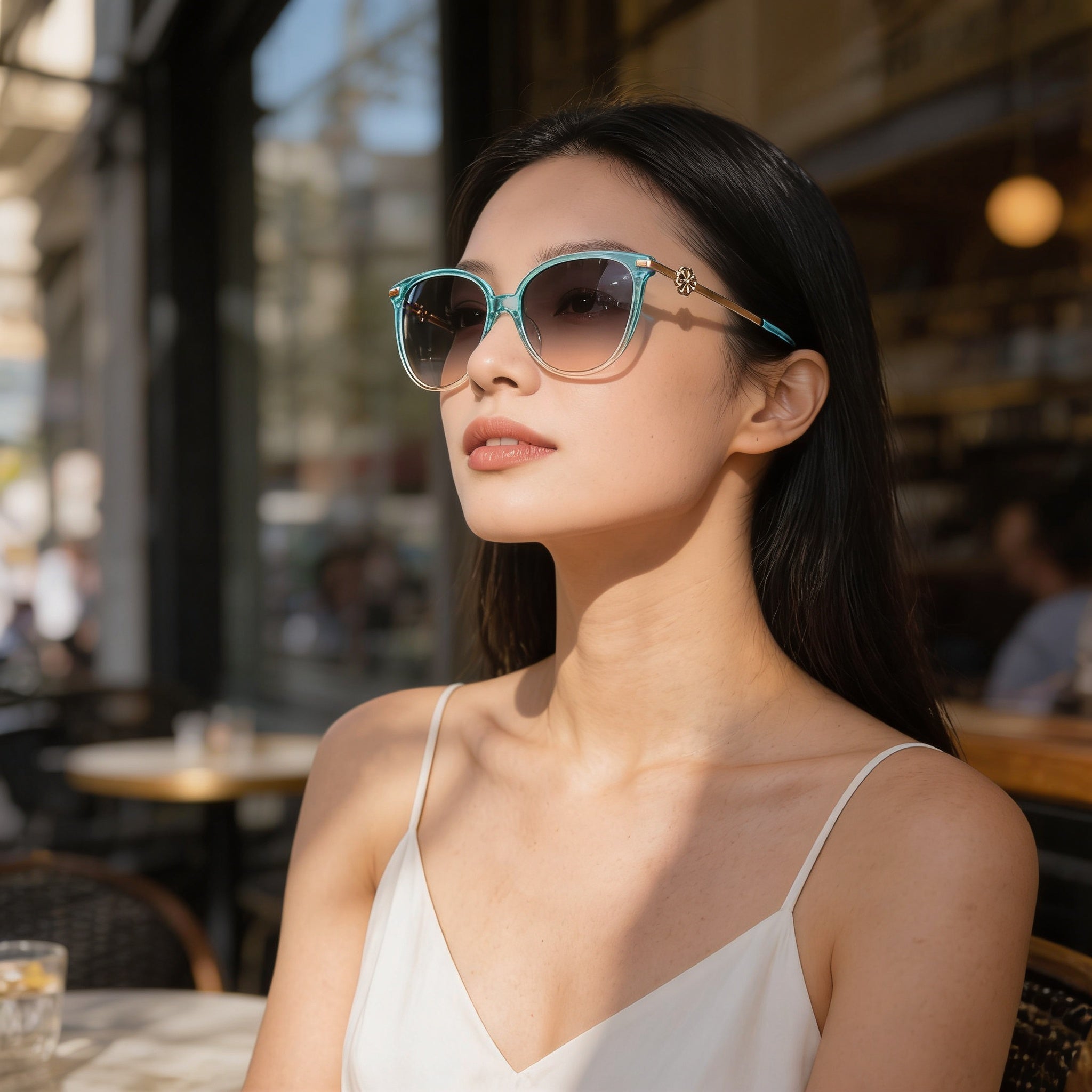 Kate Spade New York KRISTINA/G/S - Gafas de sol redondas ovaladas de acetato marrón degradado gris para mujer, lentes gris fucsia, protección UV, 54 mm, Photo 6