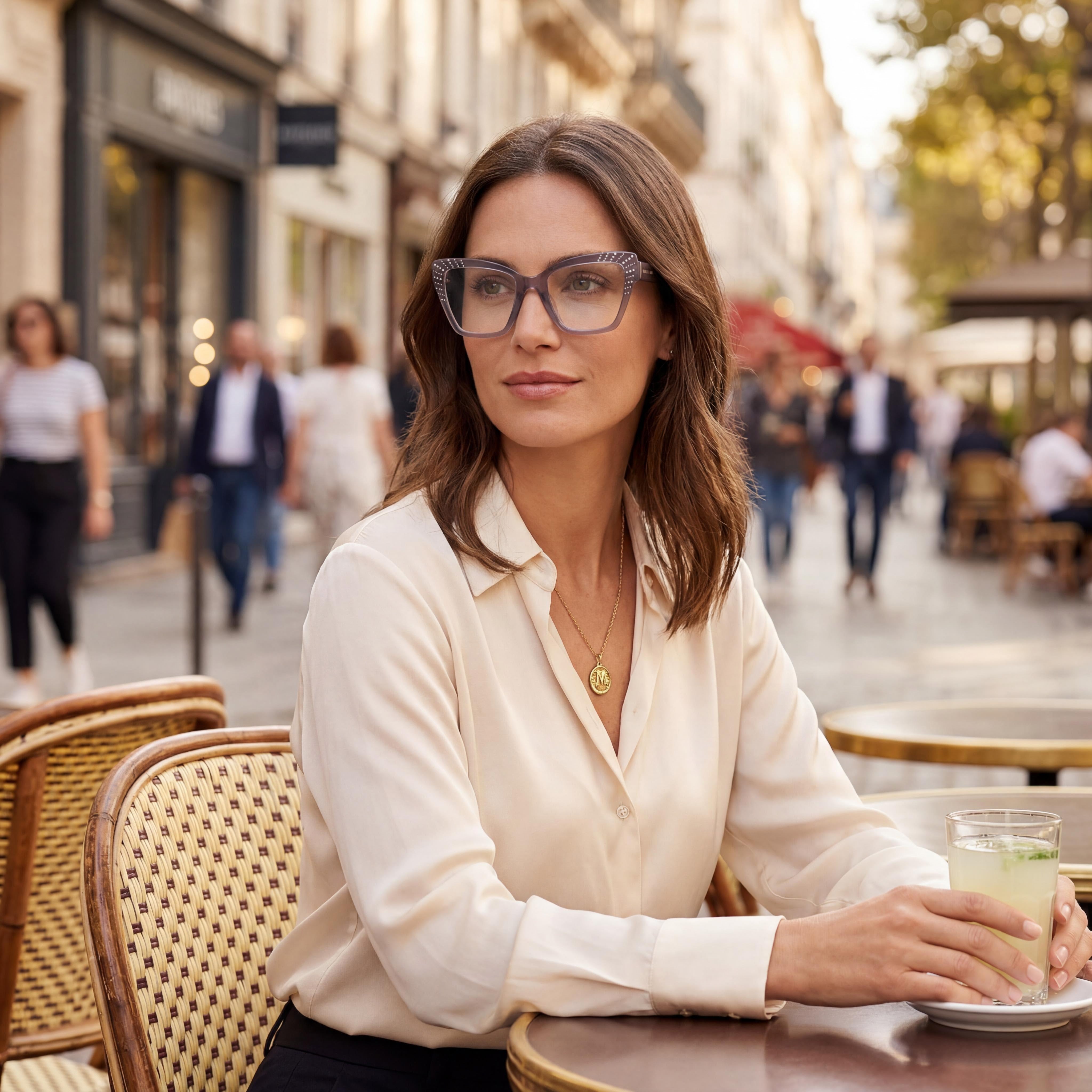 Gafas GUESS by Marciano Gm50034 para mujer, montura de plástico gris con lentes de policarbonato 53-20-140, Photo 5