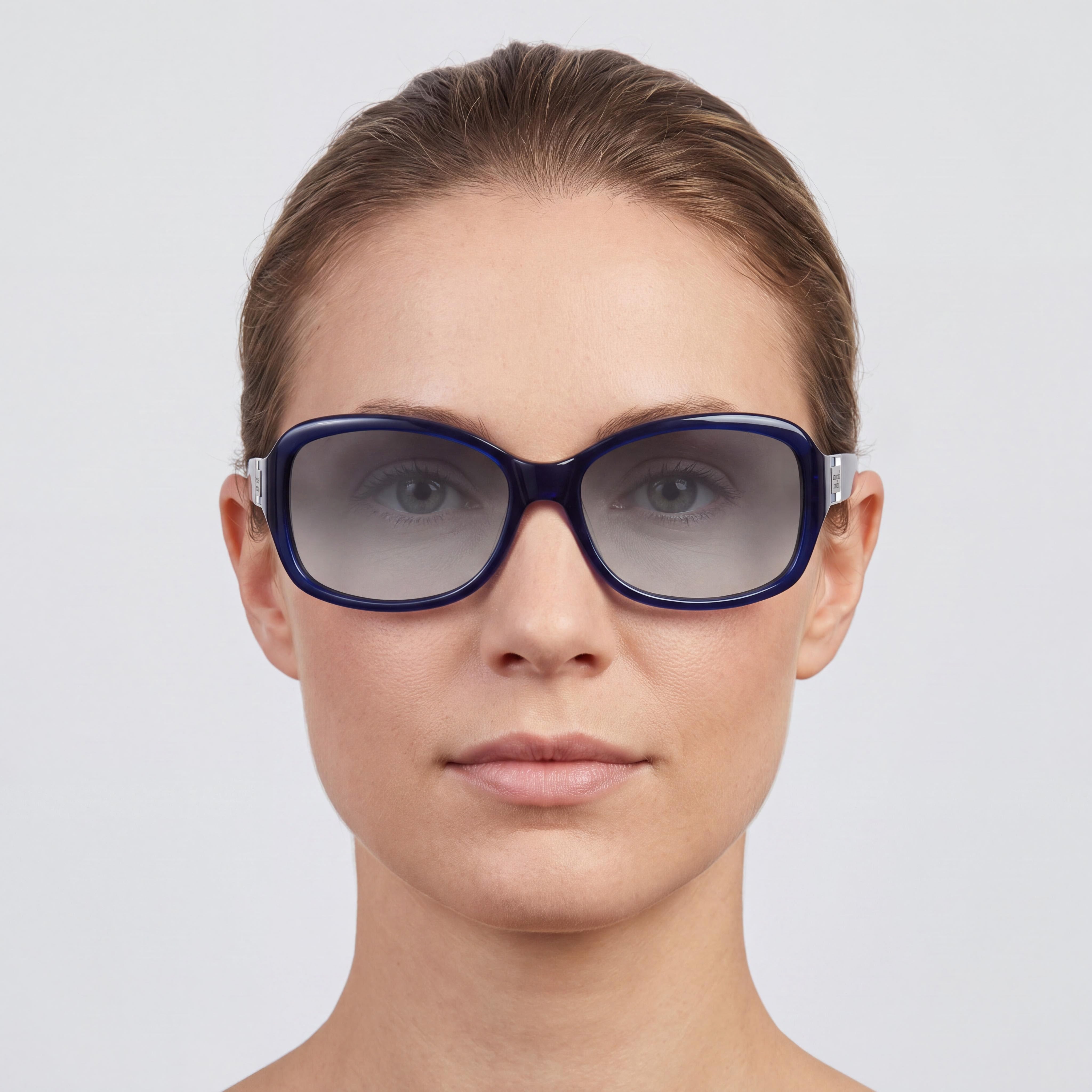 kate spade new york Annika/S/Us Gafas de sol rectangulares para mujer, de acetato azul marino, ligeras, con lentes gris oscuro, 56 mm, protección UV, Photo 4