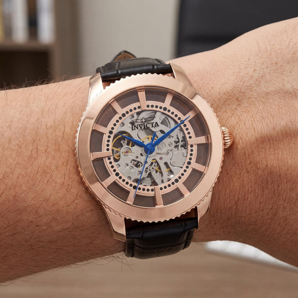 Invicta 23639 Men's Rose Gold/Blue Automatic Watch, 45mm
