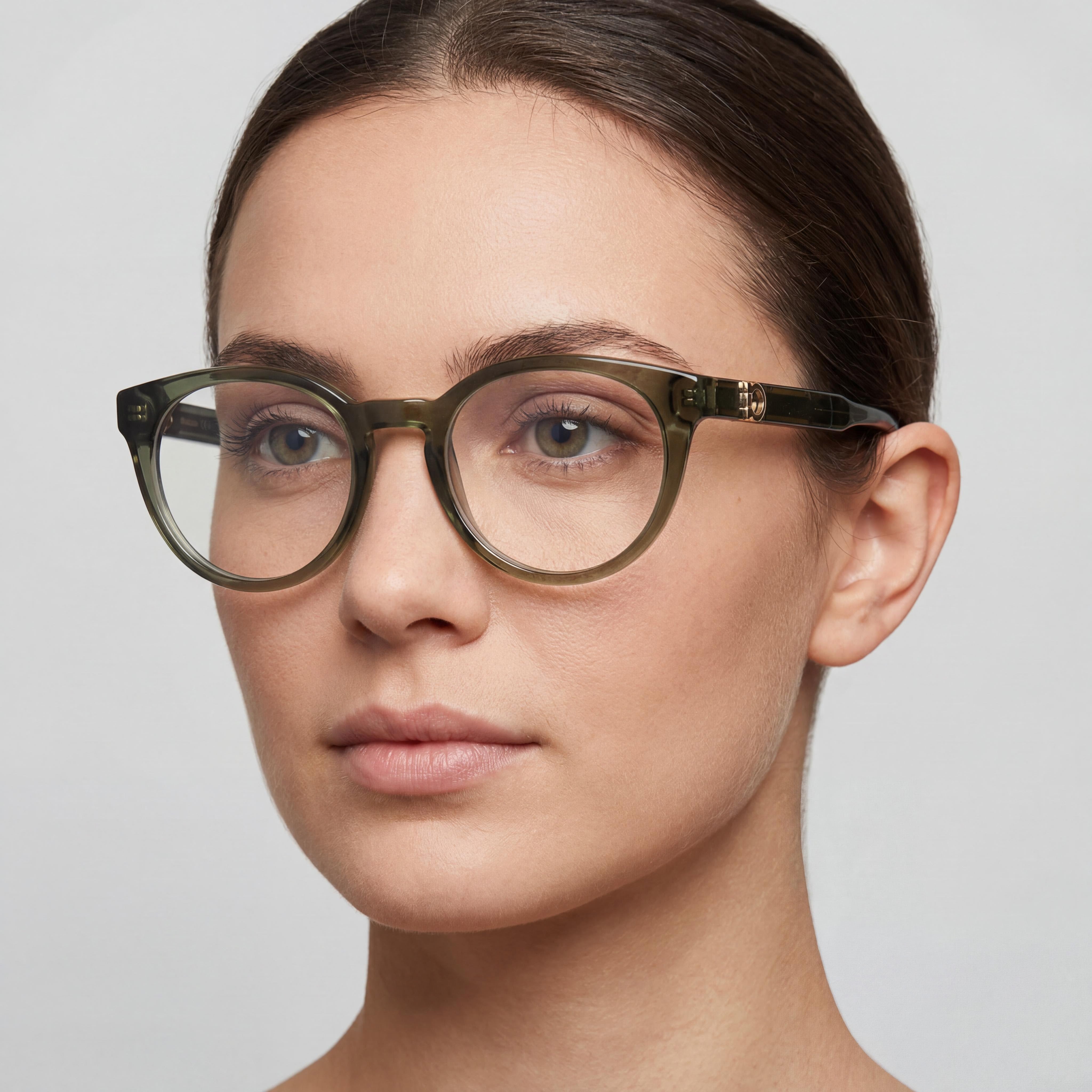 Ferragamo Sf3032e Women's Acetate Transparent Khaki 51mm, Photo 4