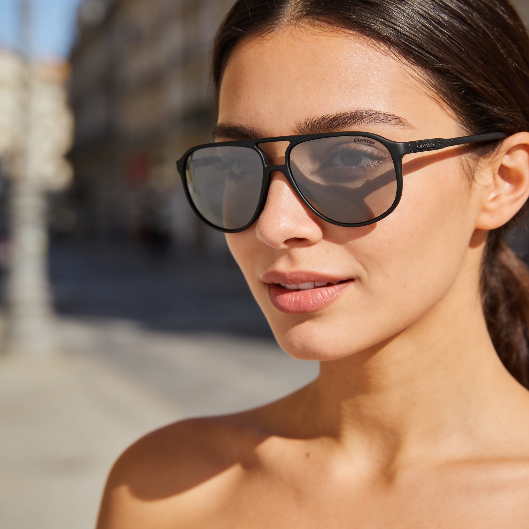 Carrera 257/S Unisex Black Propionate Frame Matt Black Lens 100% UV Protection Sunglasses 60-15-140mm, Photo 4