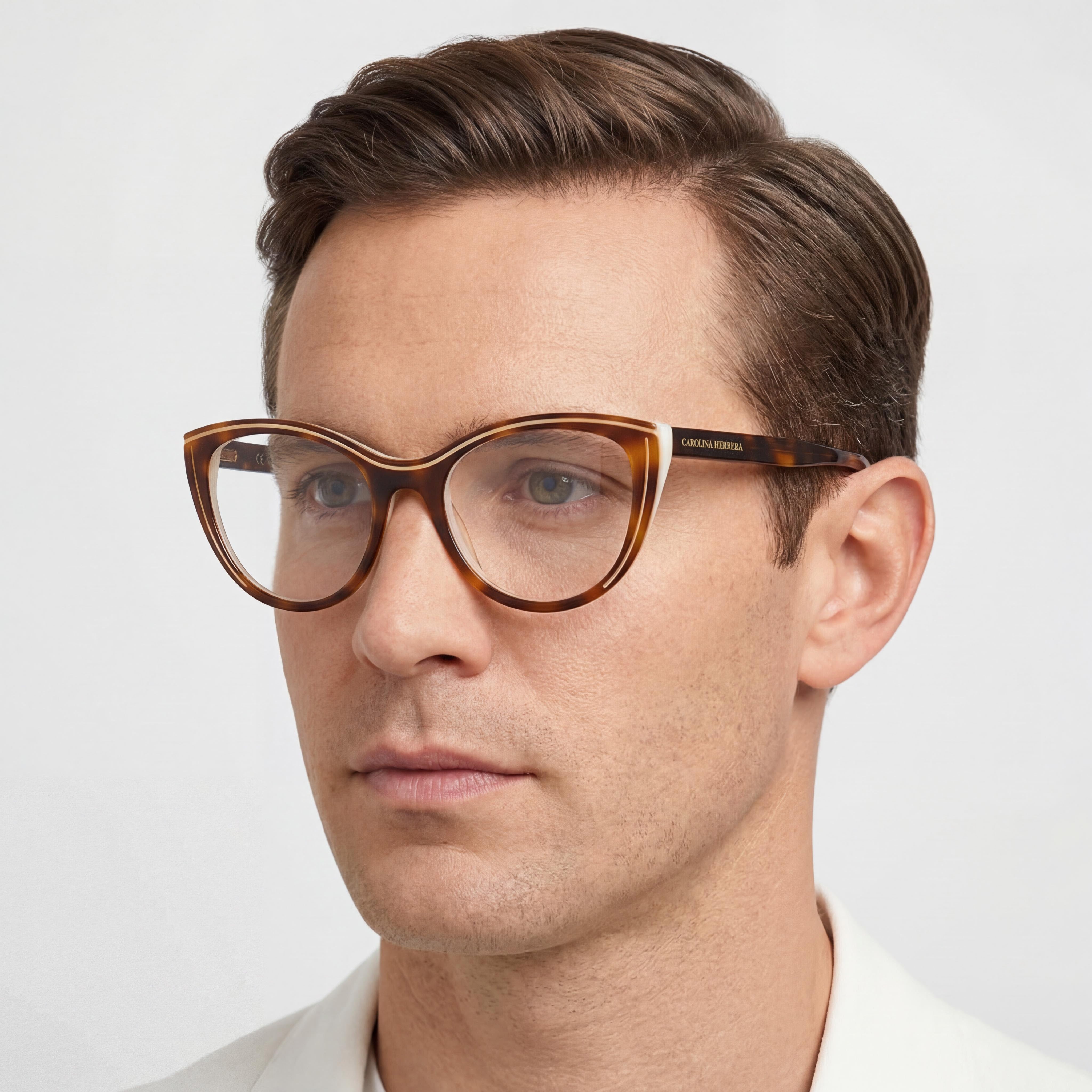 Carolina Herrera Her 0171 Men's Acetate Frame Multicolored Havana White Non-polarised Eyewear 53mm, Photo 4
