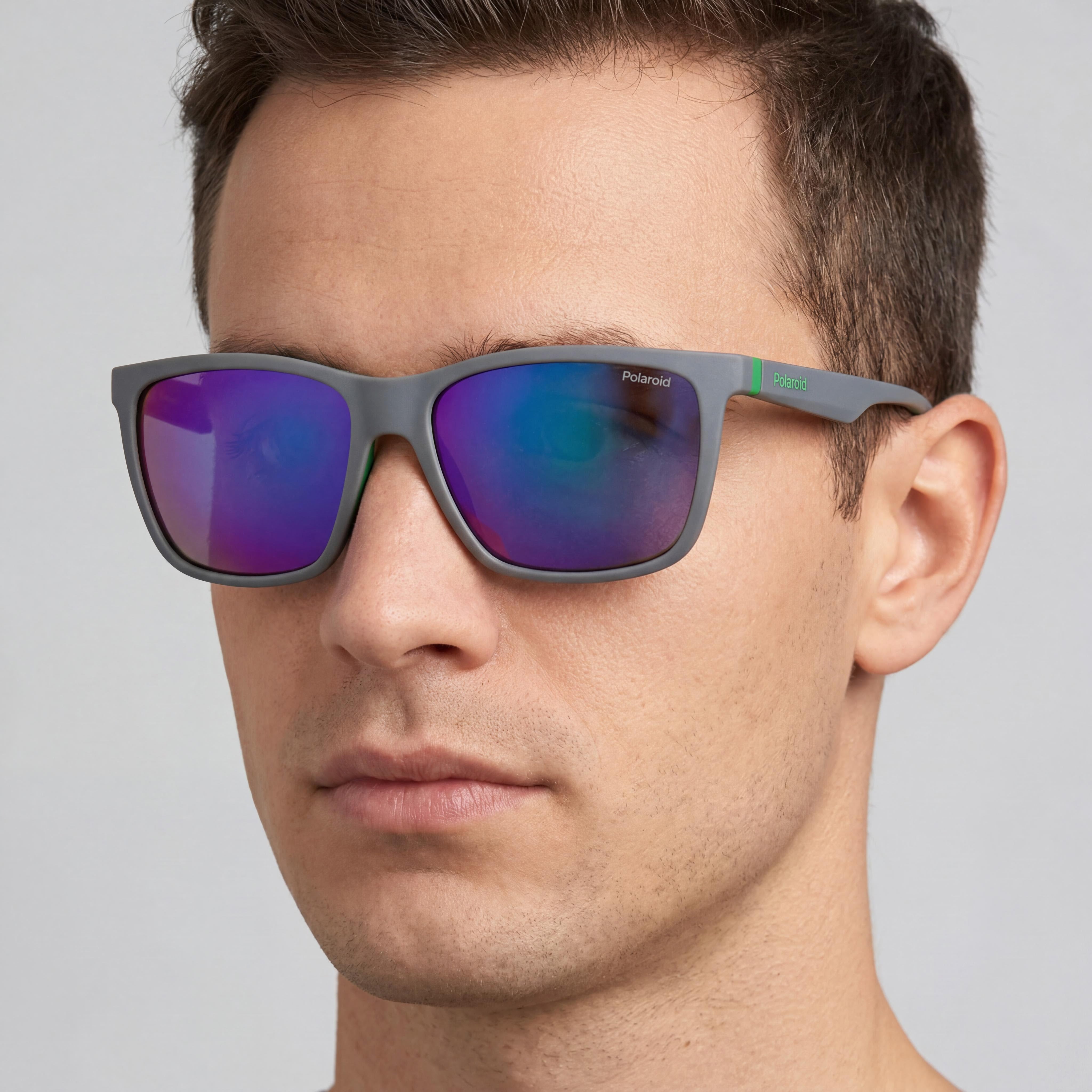 Polaroid PLD 2126/S 3U5 Grey Green Sunglasses for Men, 58mm, Photo 4