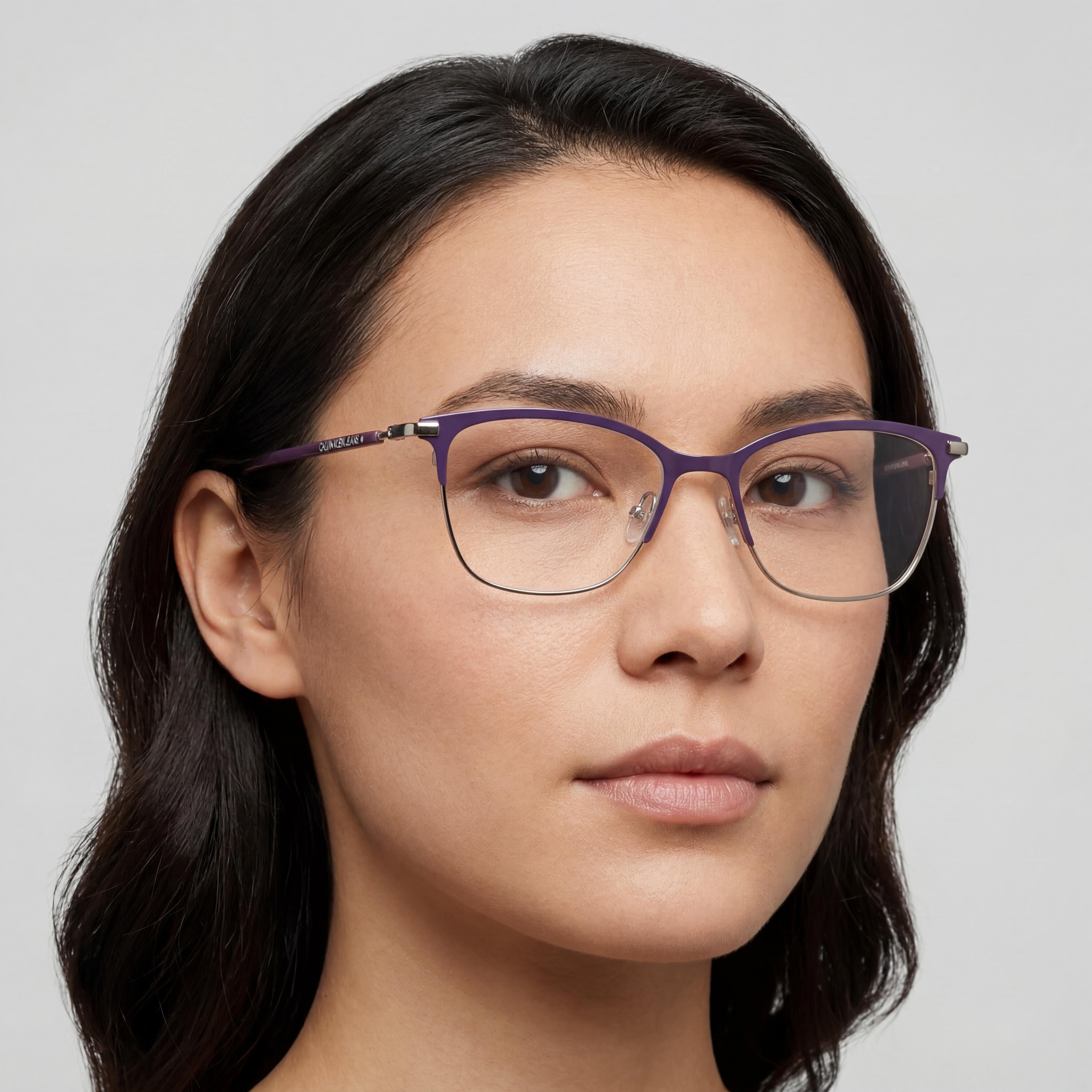 Calvin Klein CKJ19312 Purple Rectangle Eyeglasses for Women, 50mm, Photo 4