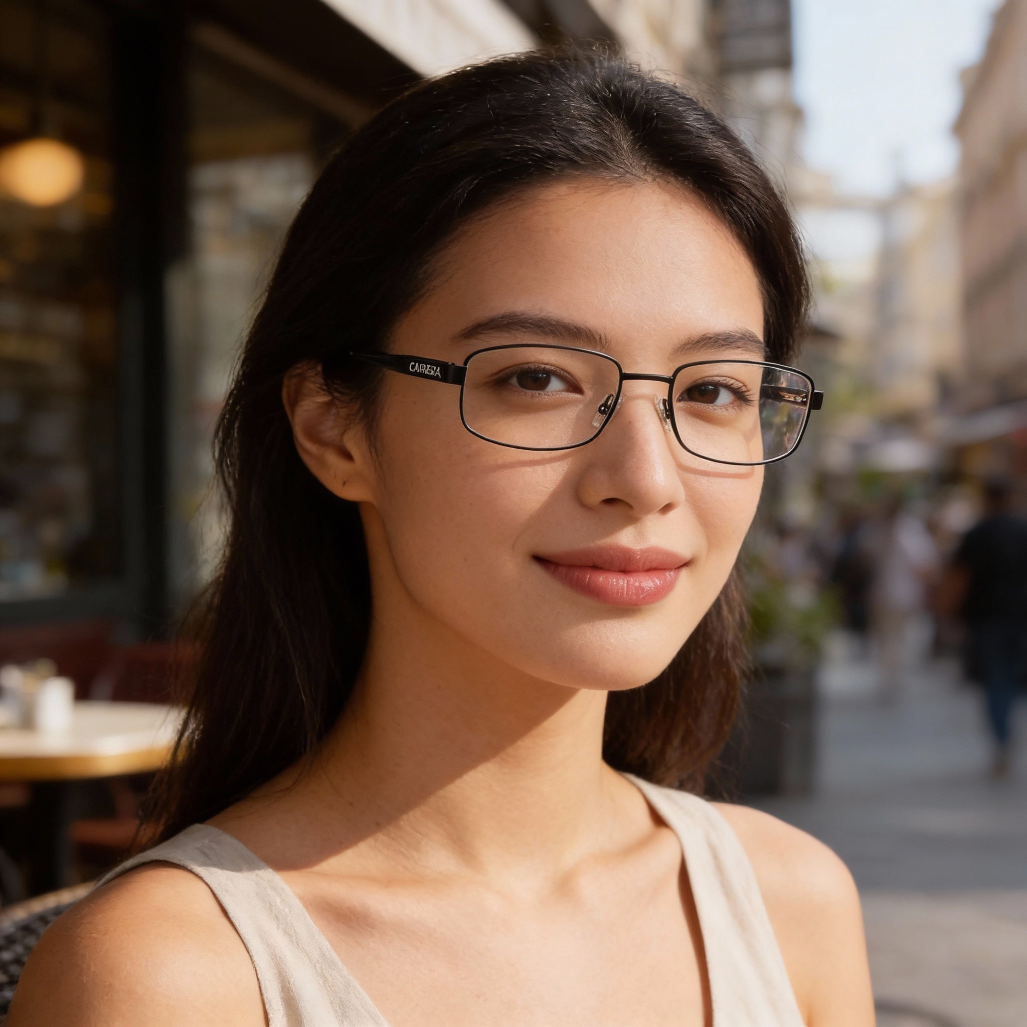Gafas graduadas Carrera 264 unisex con montura de acero de aleación negro mate y lentes de demostración de 55 mm, Photo 6
