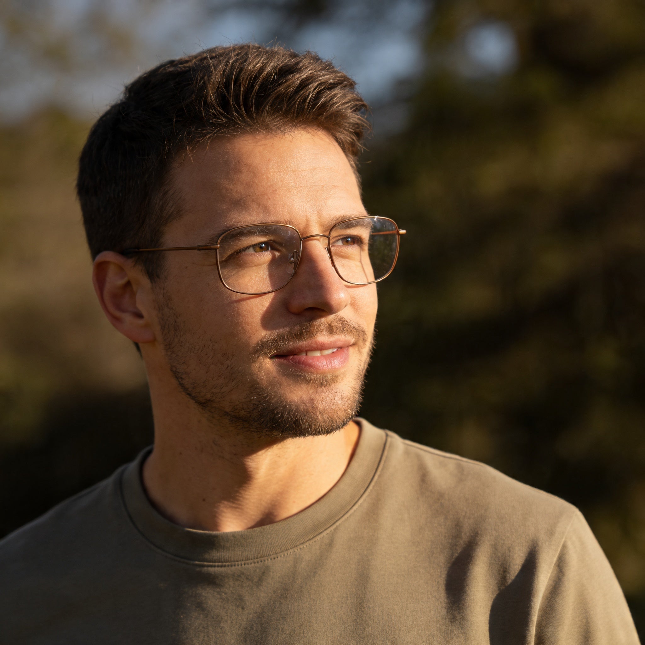 Gafas Flexon Autoflex 47 para hombre: montura de metal color café, ancho de lente 54 mm, puente 19 mm, patilla 140 mm, Photo 4