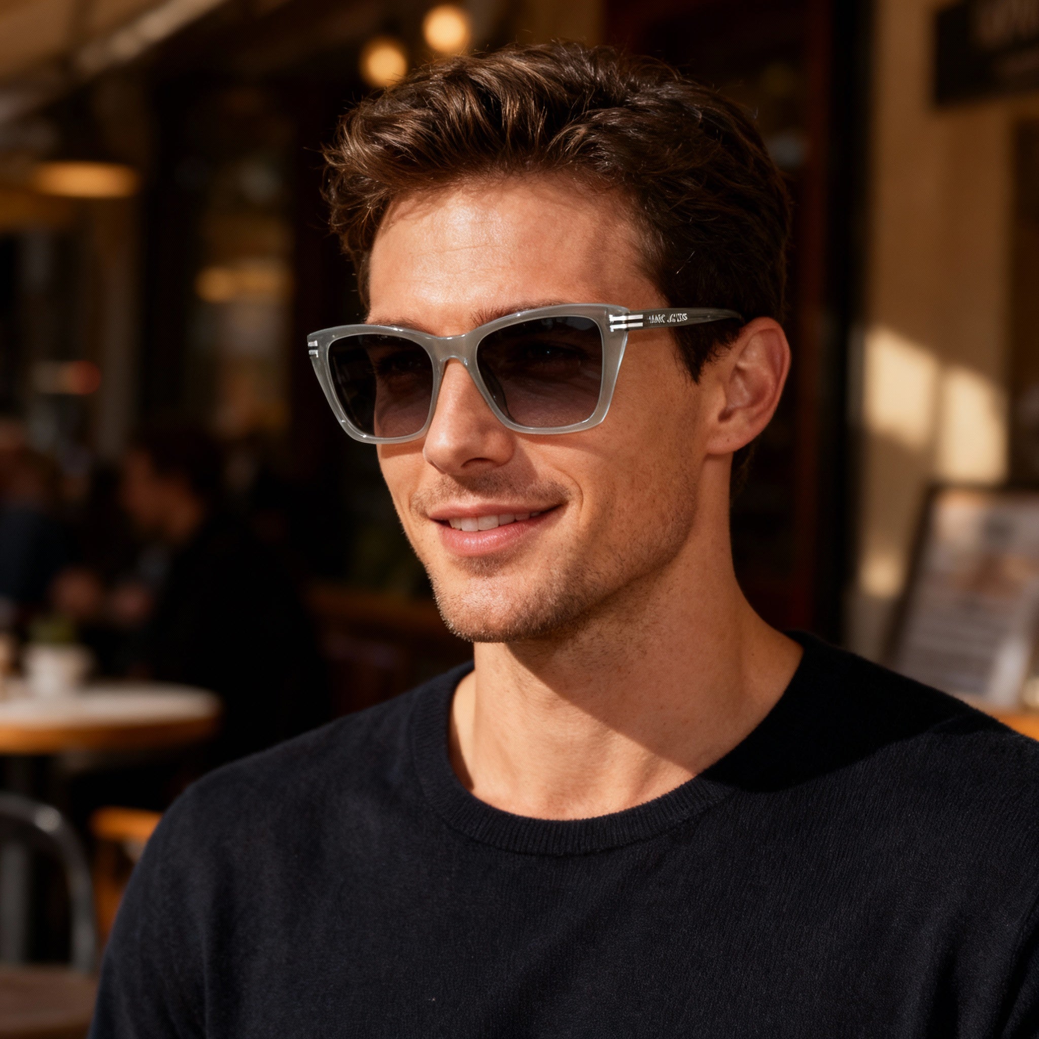 Marc Jacobs Mod(Jar) Men's Sage Grey Acetate Optical Eyeglasses with UV Protected Clear Non-Polarized Lenses 53-19-140mm, Photo 5