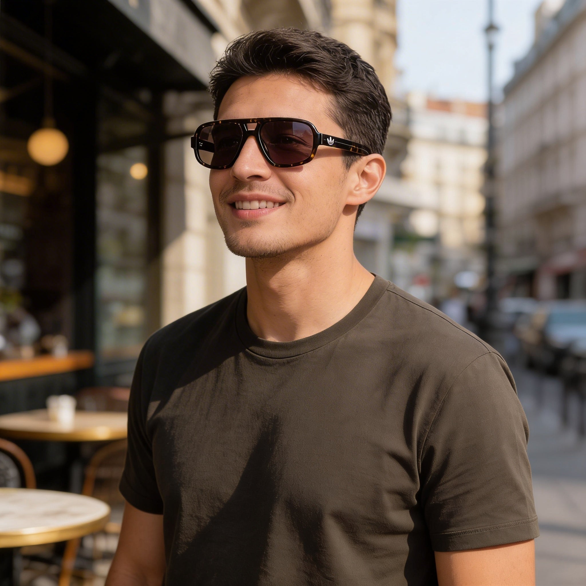Gafas de sol Adidas Originals Classic para hombre en acetato Havana oscuro de 55 mm, Photo 4