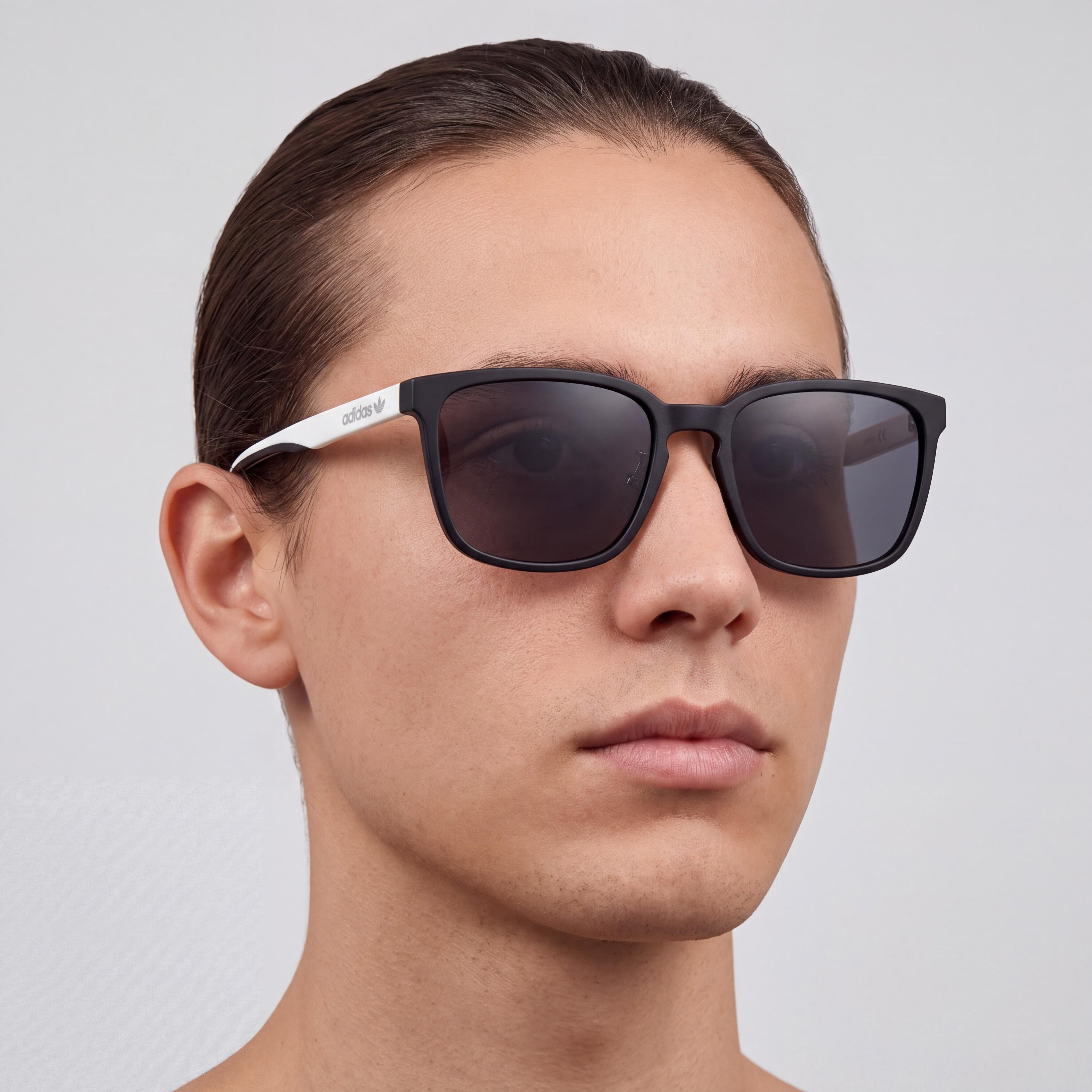 adidas or0043 h02c55 Unisex Black Plastic Frame Sunglasses with Black Lenses, UV Protection, 55mm, Photo 3