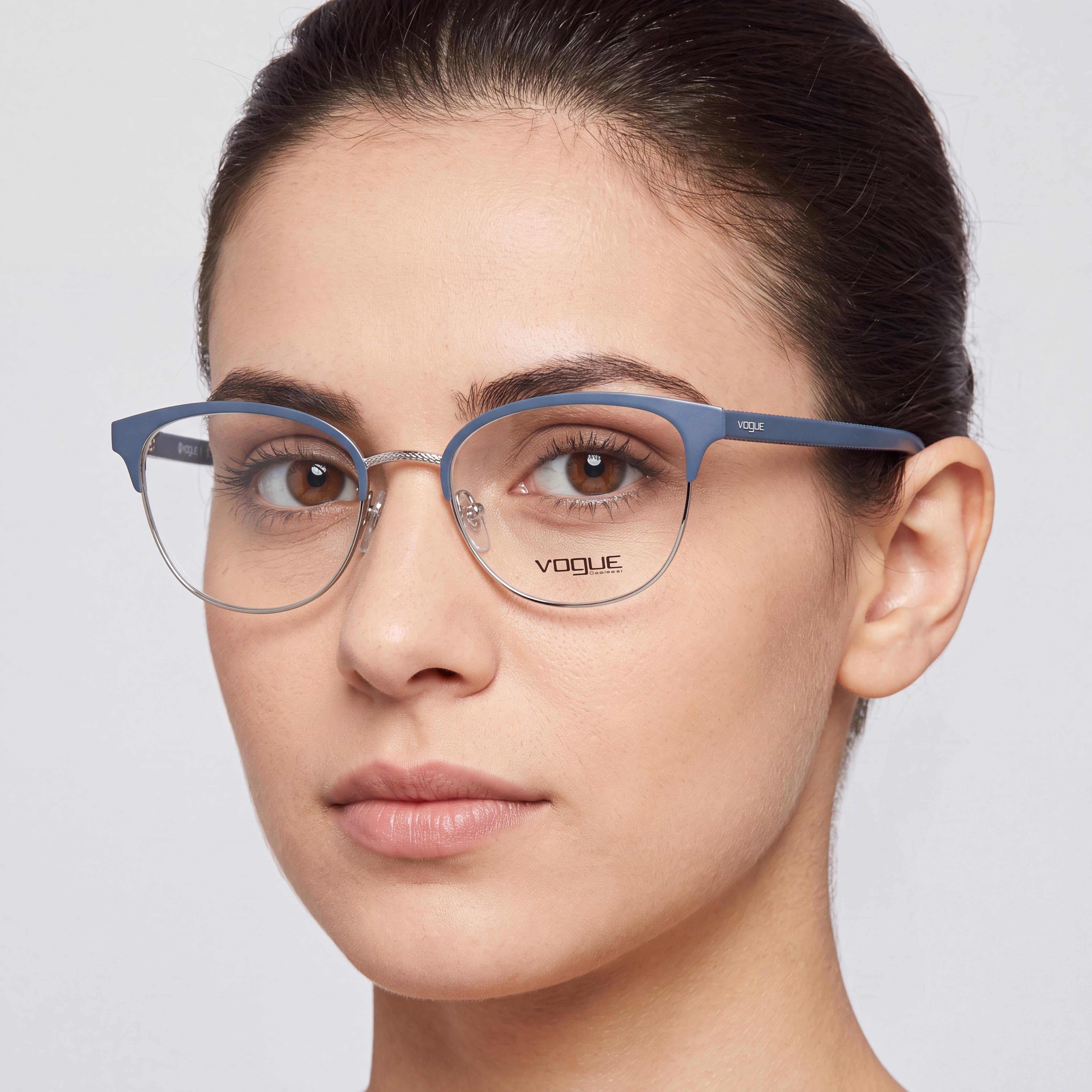 Vogue Eyewear Vo 4088 Women's Blue/Silver Plastic Frame Eyewear with 50mm Lens, 18mm Bridge, 140mm Temple, Photo 4