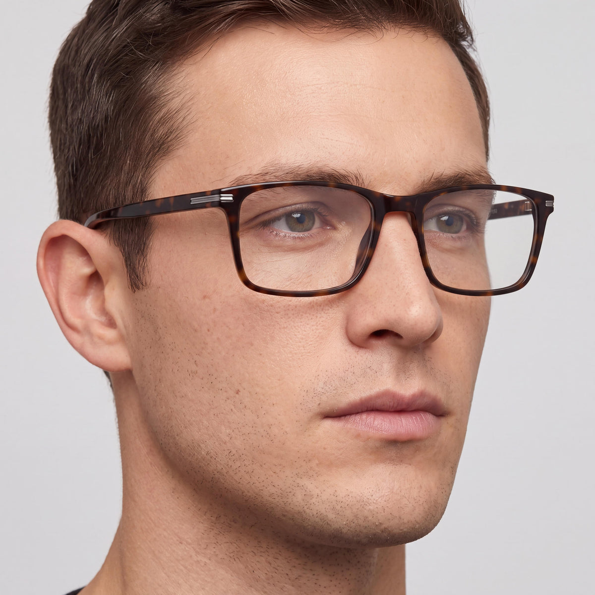 BOSS Audio Systems 1630 Men’s Classic Havana Eco Light Acetate Transparent Eyeglasses 55/18/145, Photo 4