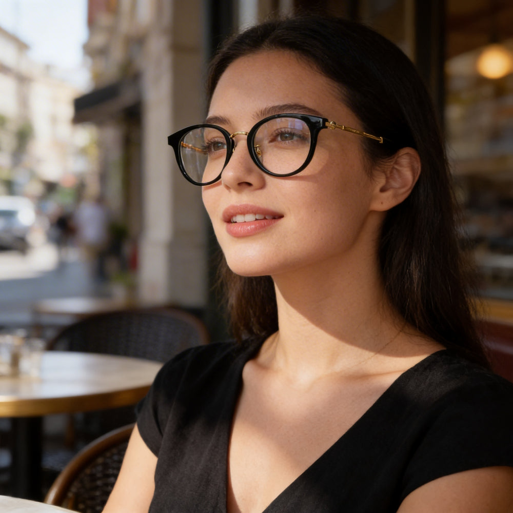 Montura de gafas de sol de diseñador BURBERRY para mujer, negras - aptas para lentes recetados