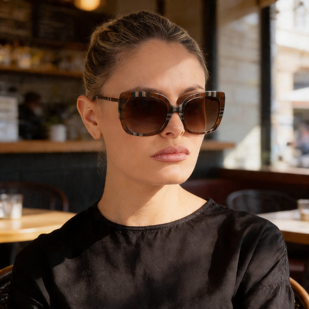 BURBERRY Women's 0be4323 Check Brown Plastic, Brown Gradient UV Protection Lenses 54mm