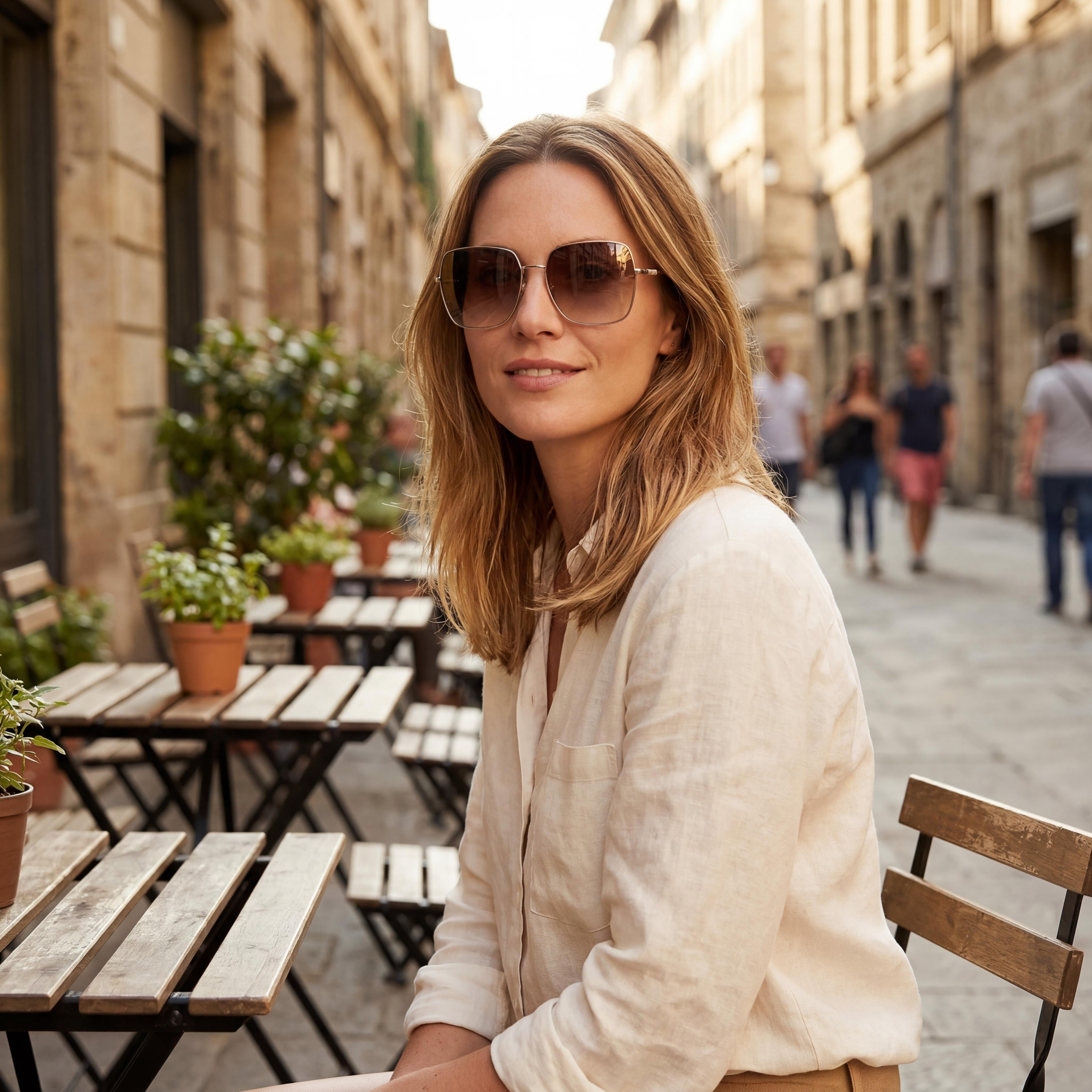 Gafas de sol informales UV Just Cavalli para mujer, montura multicolor rojo brillante dorado, lentes doradas con efecto espejo degradado marrón 60-18-140, Photo 4