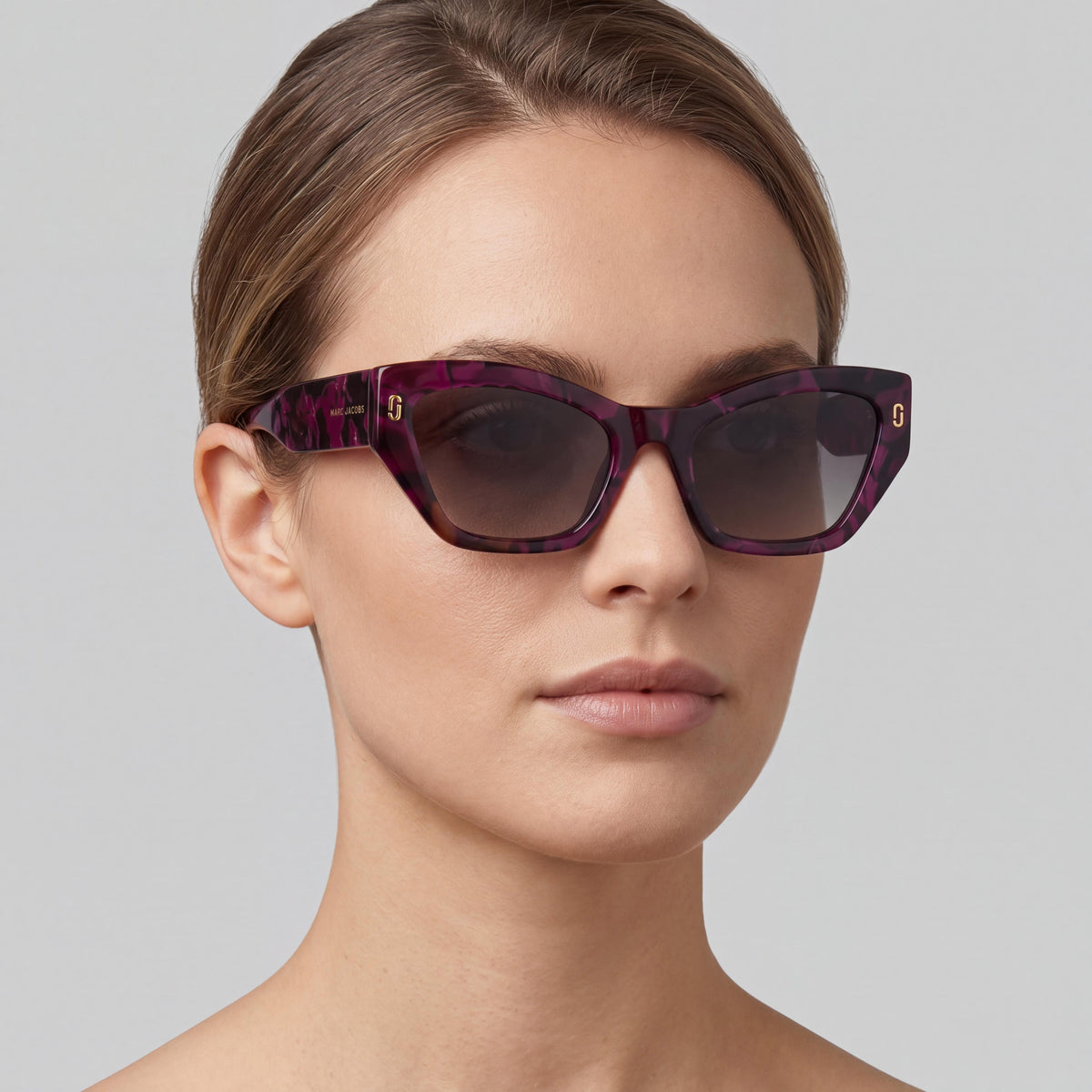 Marc Jacobs MJ 1117/S Women's Marble Burgundy Acetate Optical Eyeglasses Frames 54mm Lens, 20mm Bridge, 145mm Temple, Photo 4