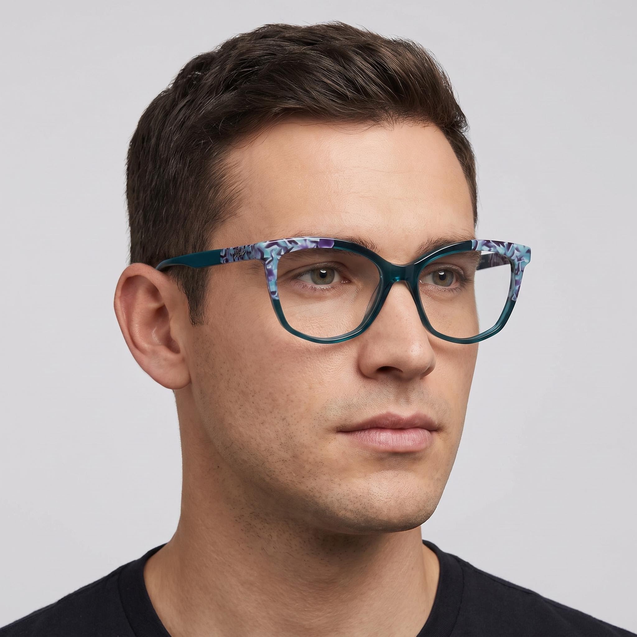KARL LAGERFELD KL6154 Unisex Sunglasses featuring Blue Marble Blue Acetate Frame & Non-Polarized Lenses 55mm, Photo 5