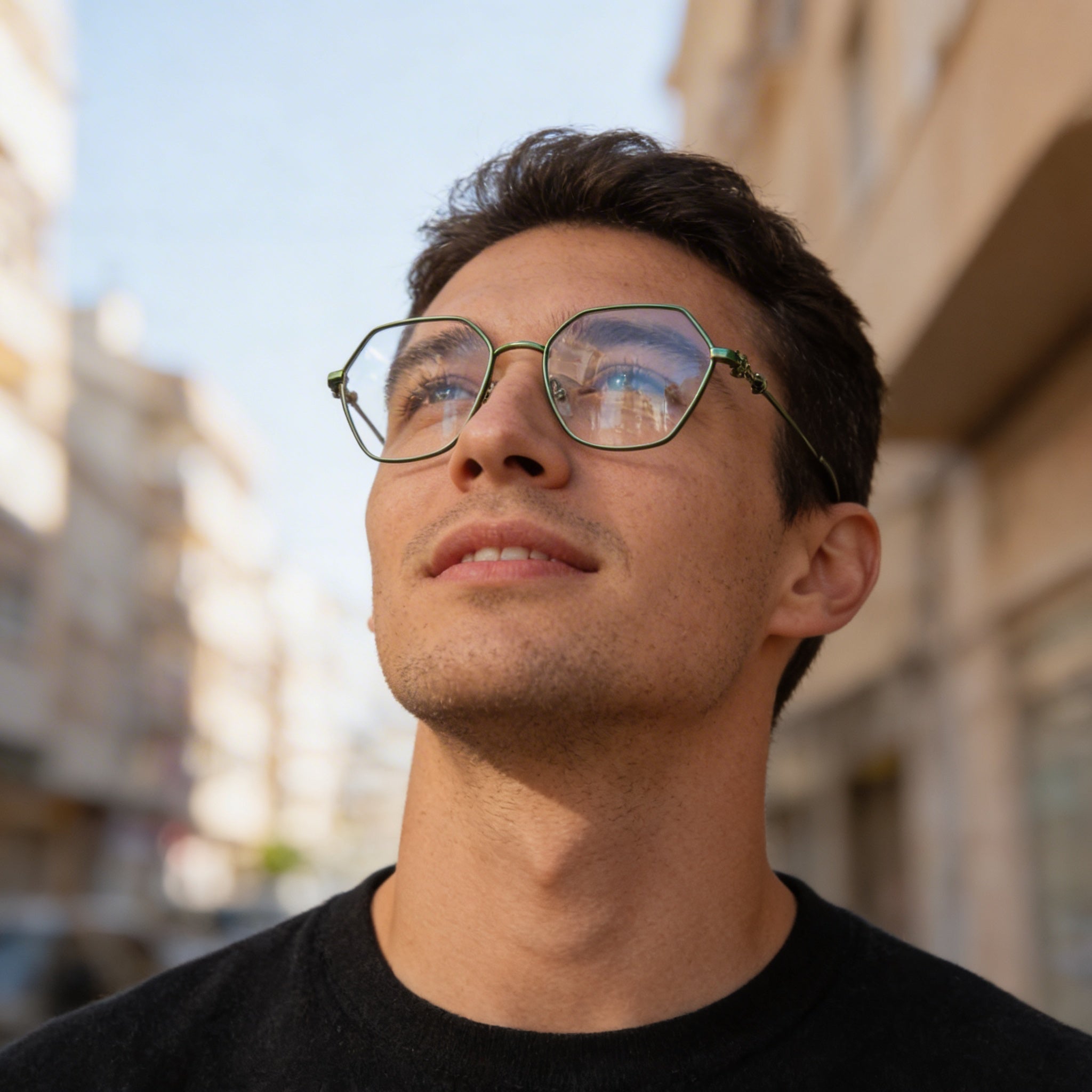 TOUS Casual VTO432 Men's Optical Eyeglasses featuring a Crimson Red Frame and Transparent Lenses, Photo 3