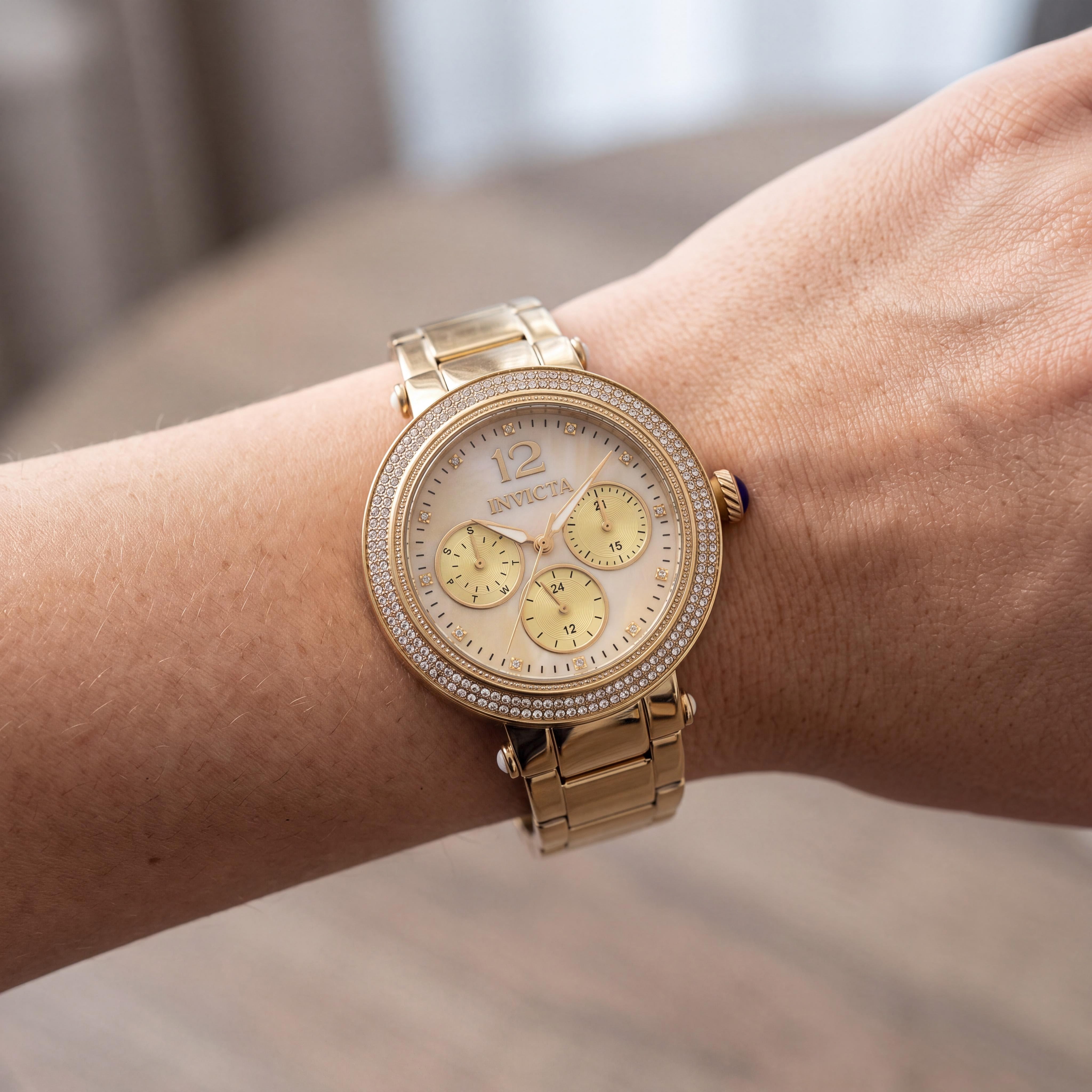 Invicta Bolt 48113 Women's Gold Stainless Steel Bracelet Watch 37mm, Photo 4