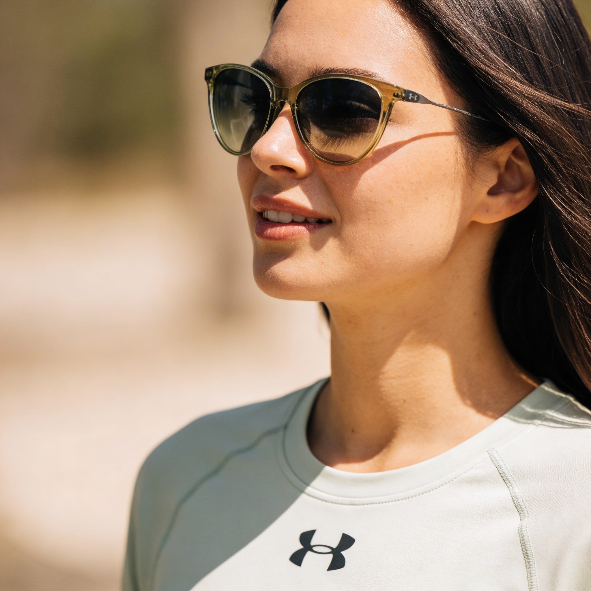 Gafas de sol Under Armour UA EXPANSE para mujer, montura de poliamida verde cristal, protección UV, no polarizadas, 54 mm, Photo 4