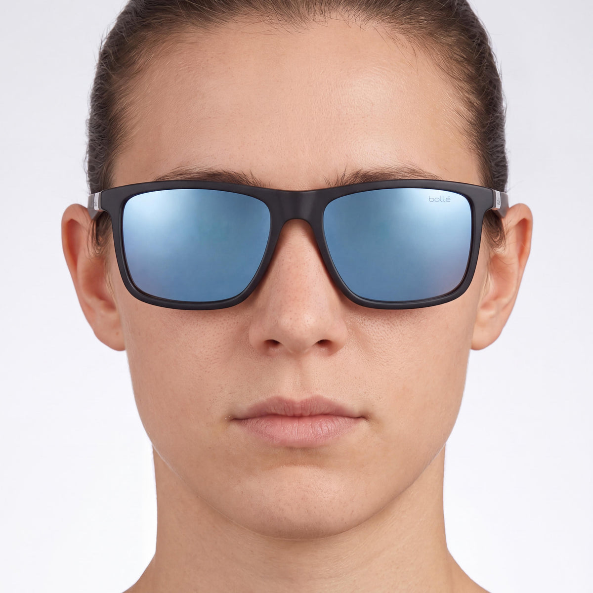bollé Nerox Origo Unisex Classic Acetate Polarized Sunglasses with Black Frame & Blue Gun Lenses 57mm, Photo 4