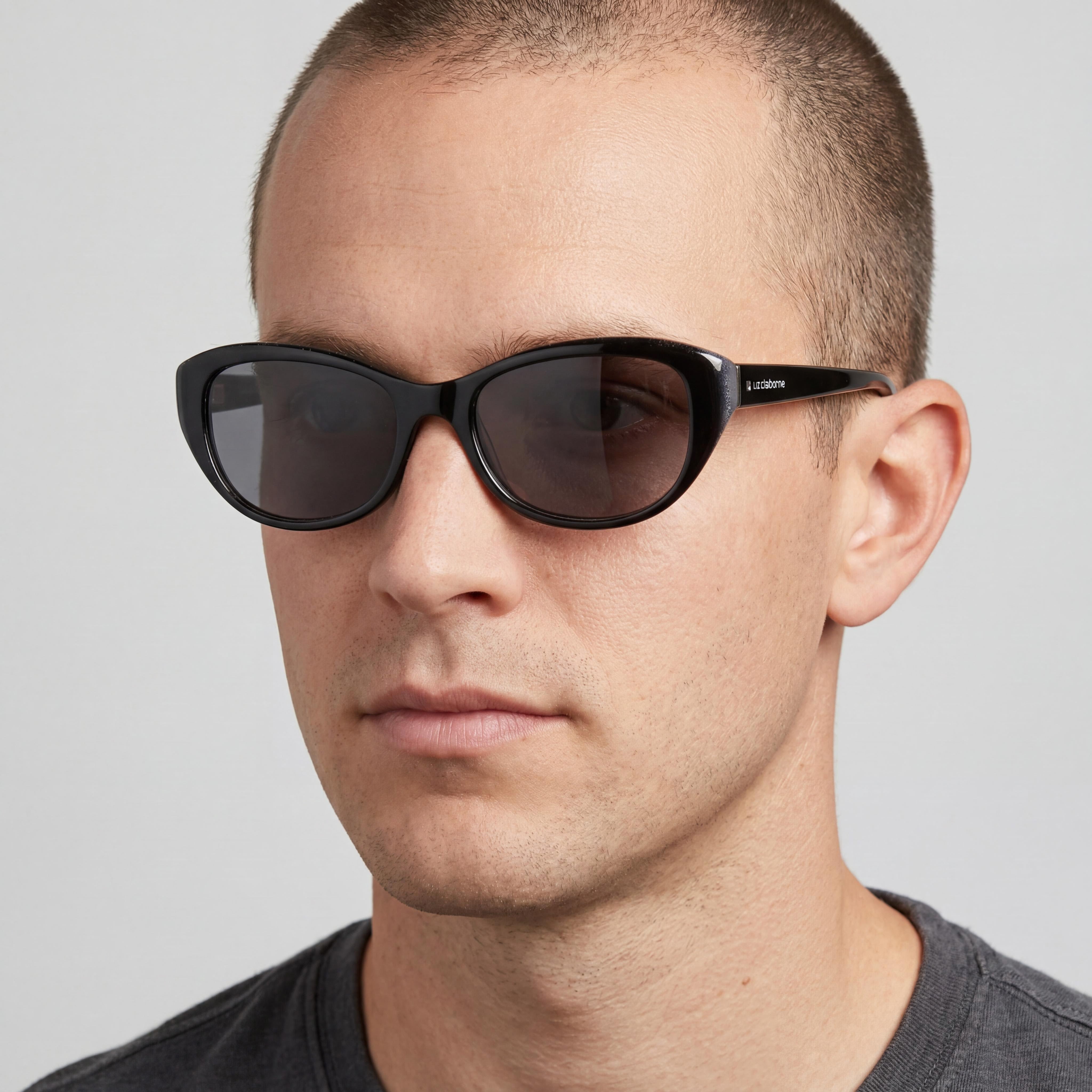 Gafas de sol Liz Claiborne L_claiborn 561s para hombre, montura de plástico, Black Lurex, lentes degradadas en gris con protección UV, Photo 5