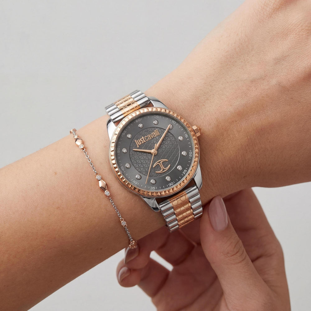 Just Cavalli JC1L176M0095 Reloj analógico de cuarzo multifunción resistente a golpes para mujer, caja de 20 mm