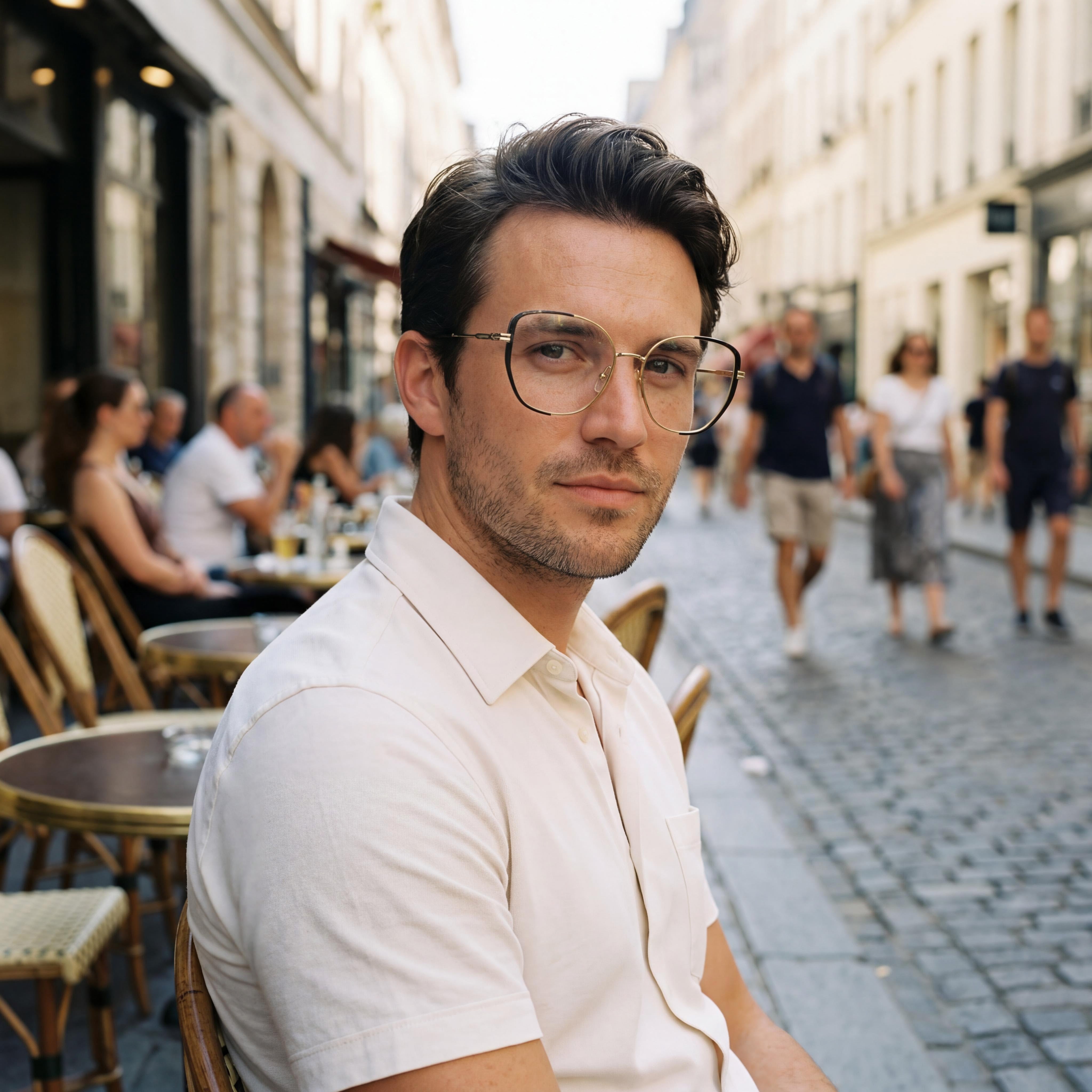 Marc Jacobs Temporary Men's Gold Black Stainless Steel Multicolor Non-Polarized Glasses 55-17-140, Photo 5