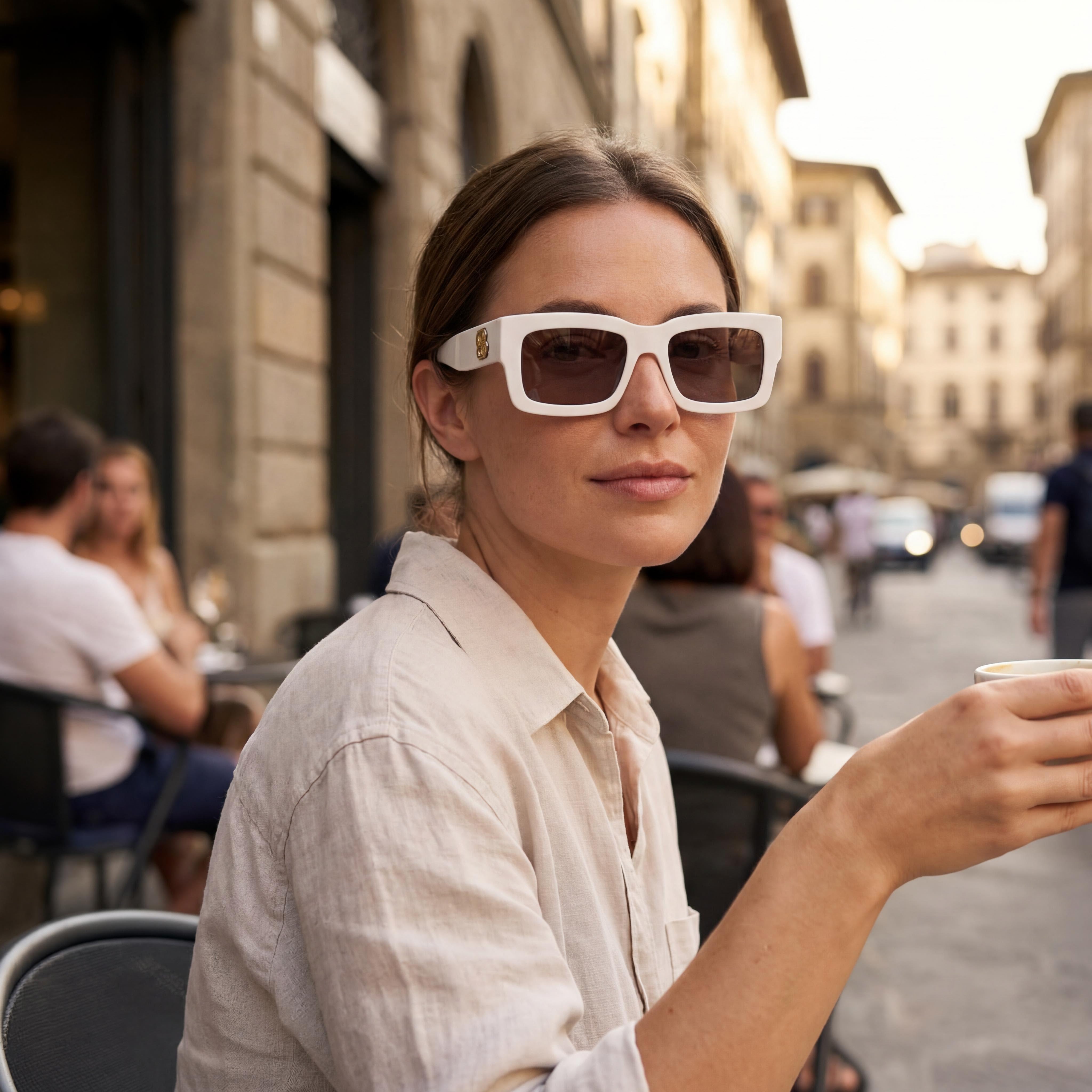 Hugo Boss Modern Women's Black White Ecological Oil Frame White Lens Non-Polarized 100% UV Sunglasses 54mm, Photo 5