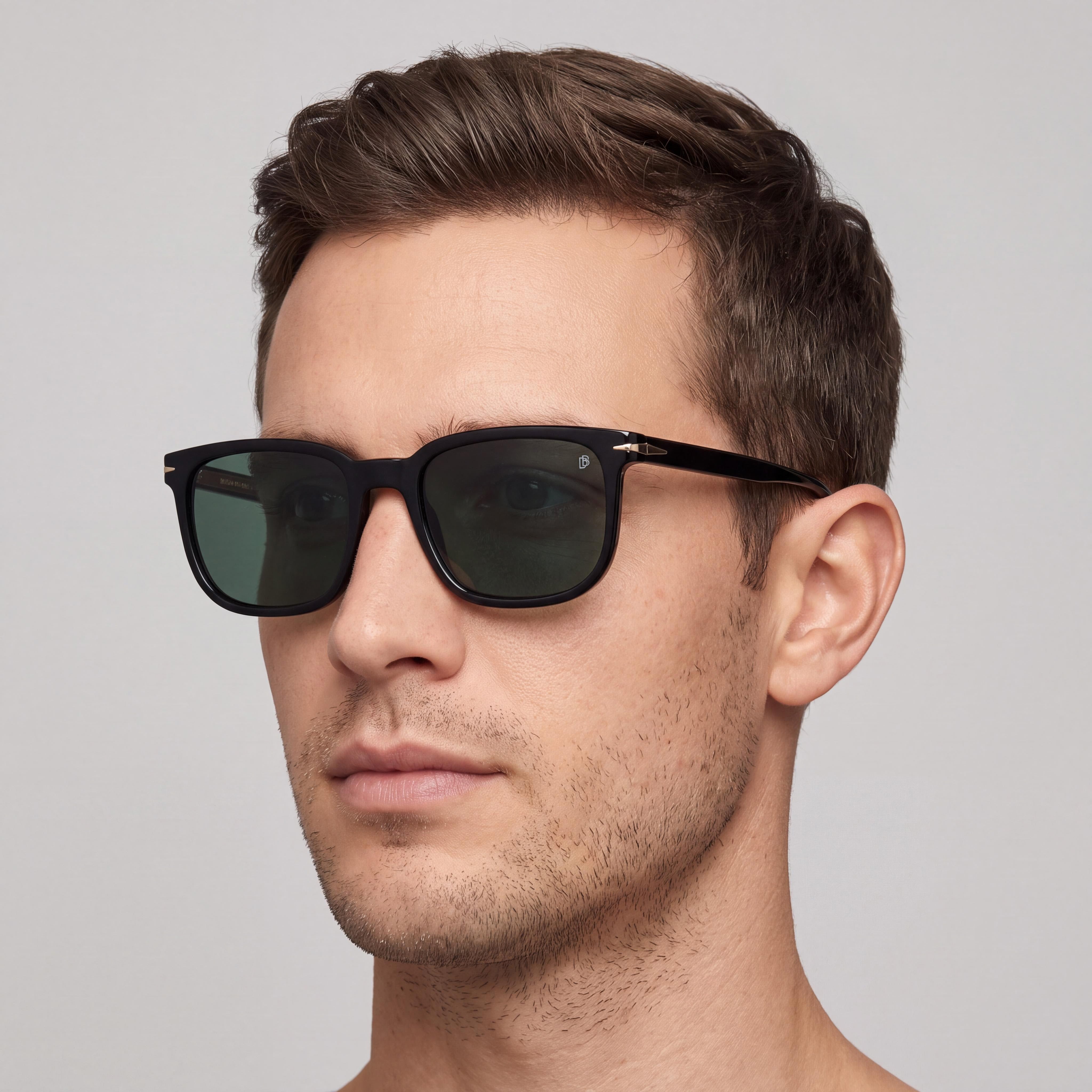 Gafas de sol David Beckham DB 1076/S clásicas de acetato para hombre, montura blanca y negra con protección UV, 54 mm, Photo 4
