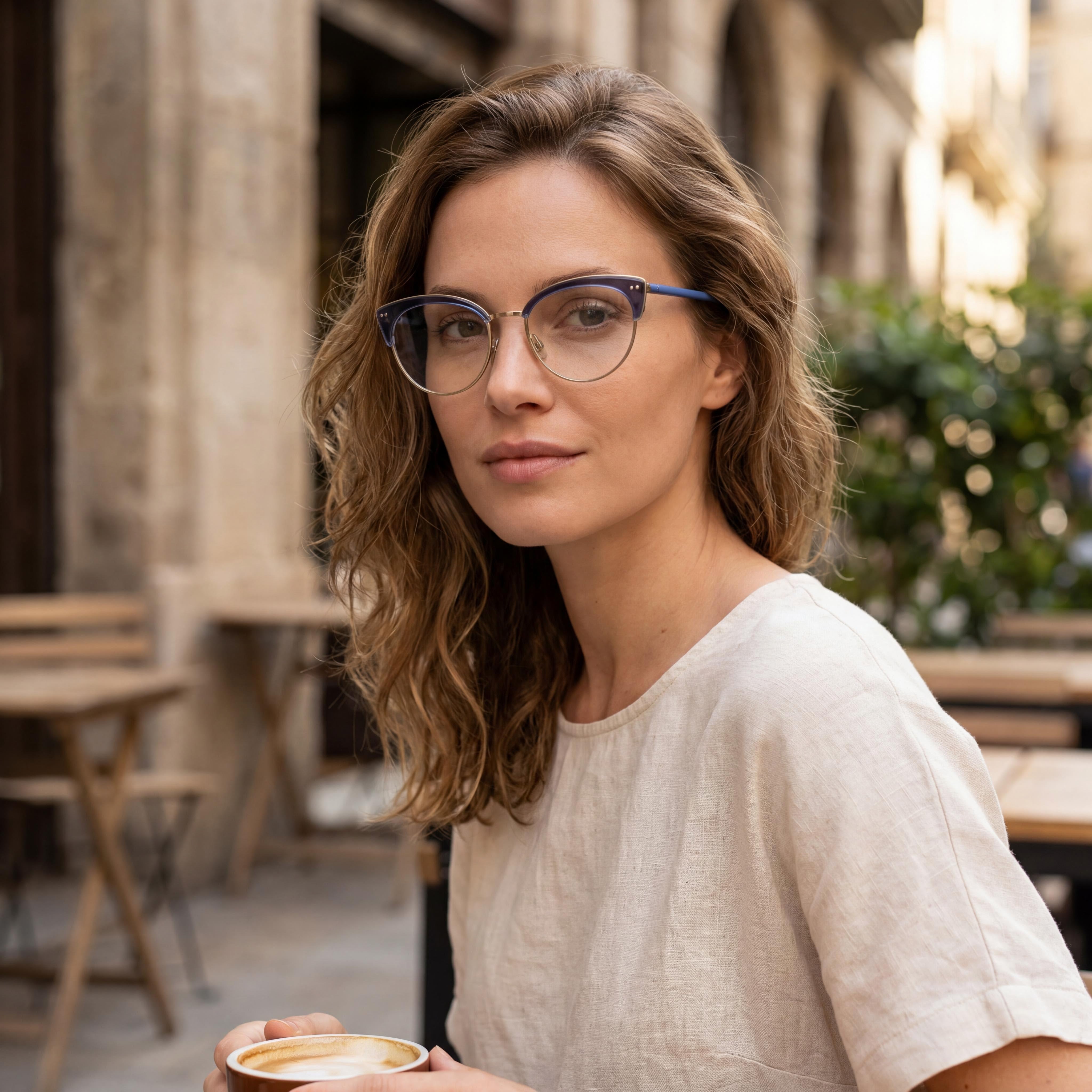 Emozioni Classic Unisex Blue Optical Frames, Photo 5