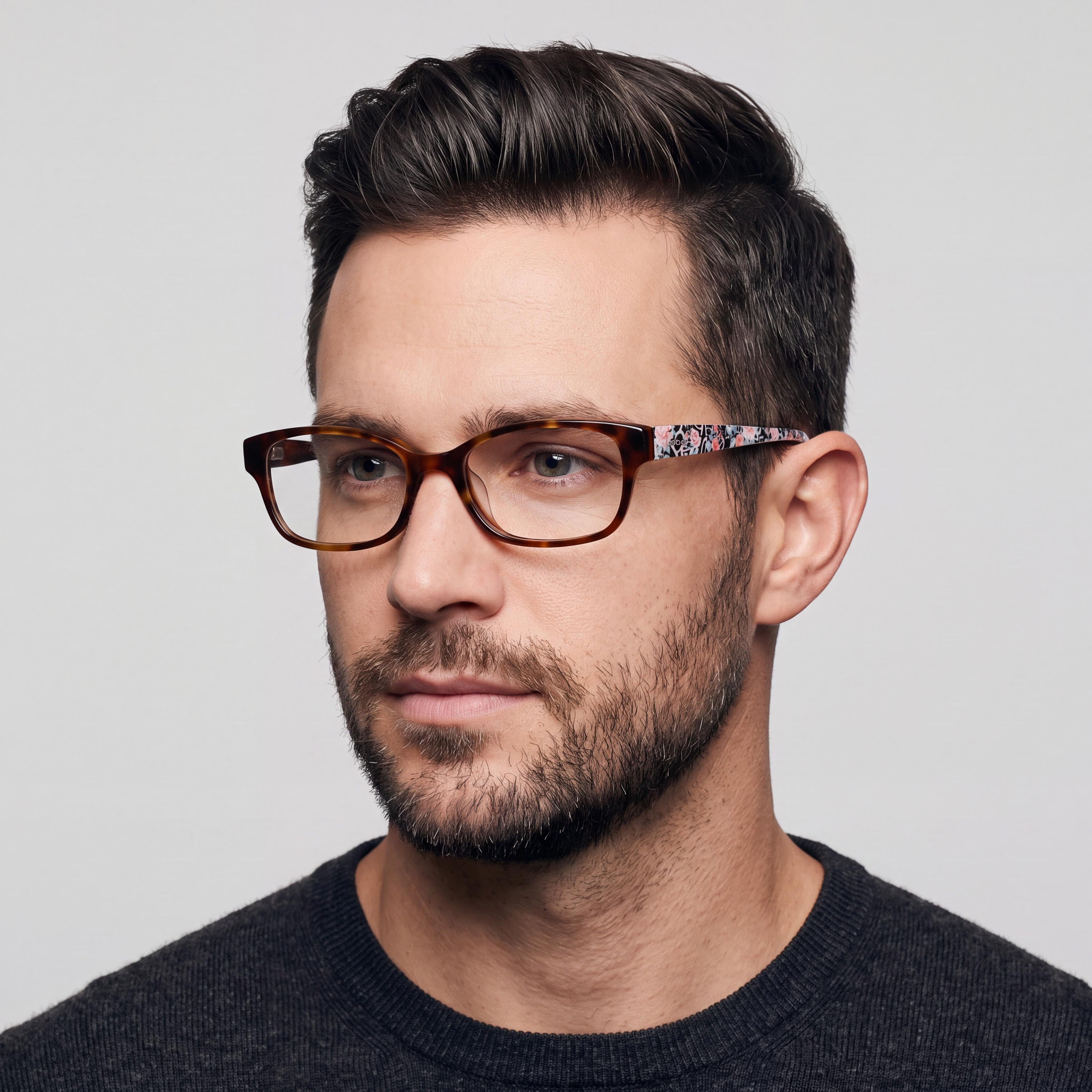 bebe Men's Bb5183 Metal Tortoiseshell Eyewear with Clear Polycarbonate Lenses, Size 51-16-135, Photo 4
