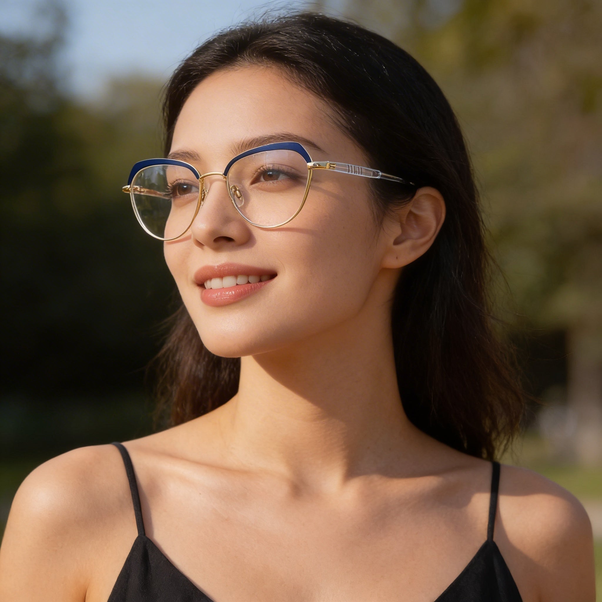 Gafas de sol para mujer rag & bone Rnb3030/G con montura de metal azul y dorado y lentes de policarbonato de 52 mm, Photo 4