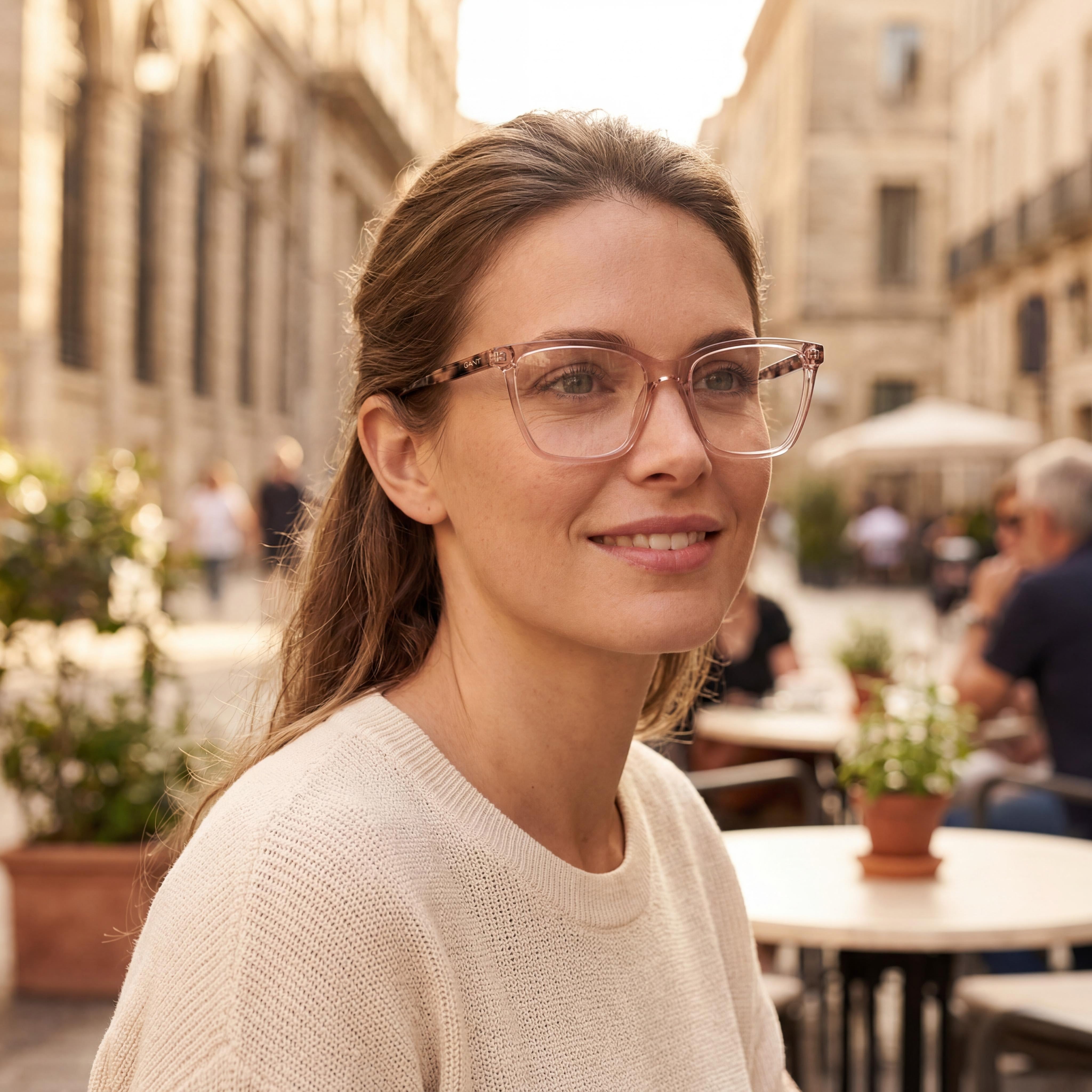Gafas de sol GANT clásicas para mujer, montura de plástico rosa claro, no polarizadas, 56 mm, Photo 5