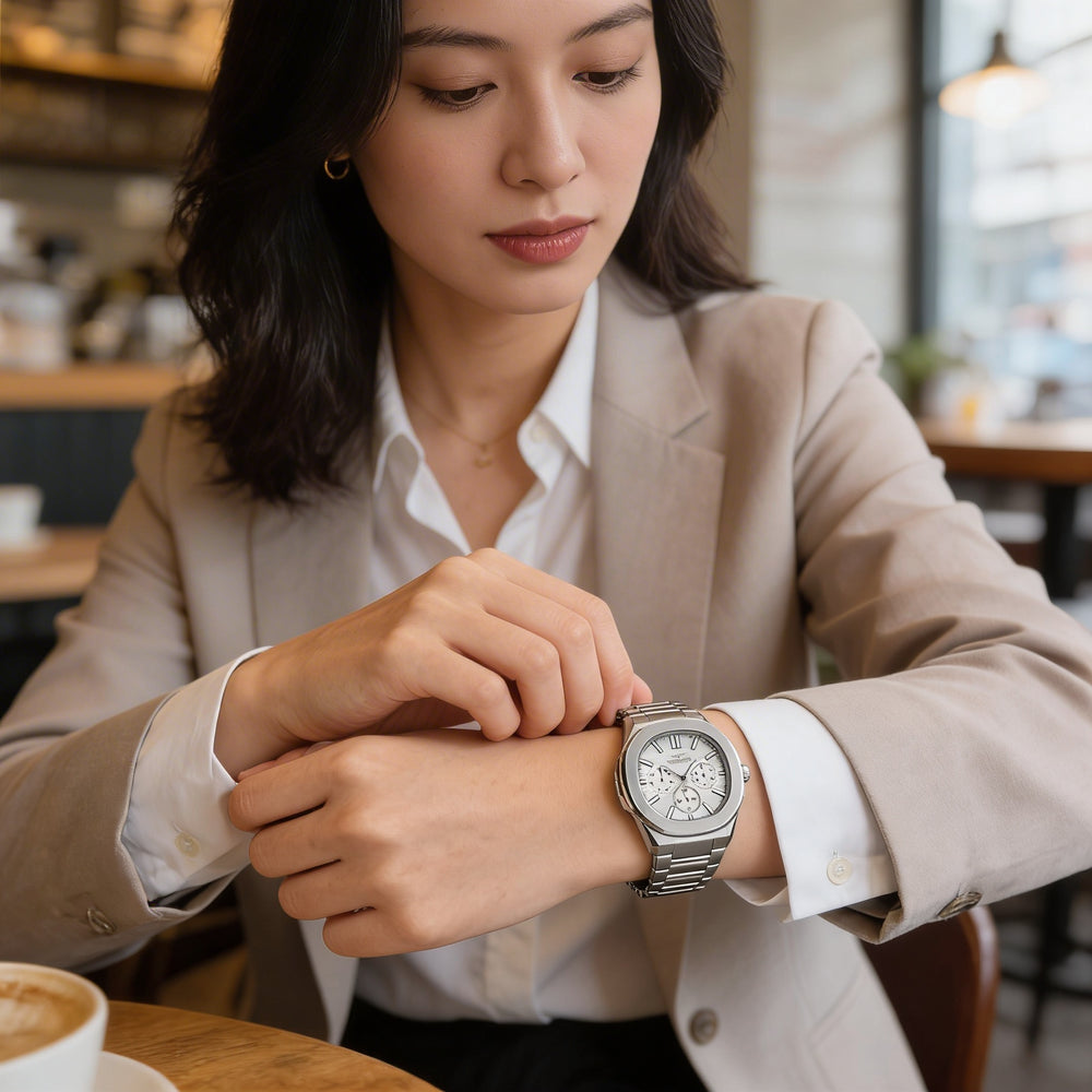 Reloj cronógrafo unisex Invicta Speedway 48324 de acero inoxidable con esfera plateada de 41 mm.