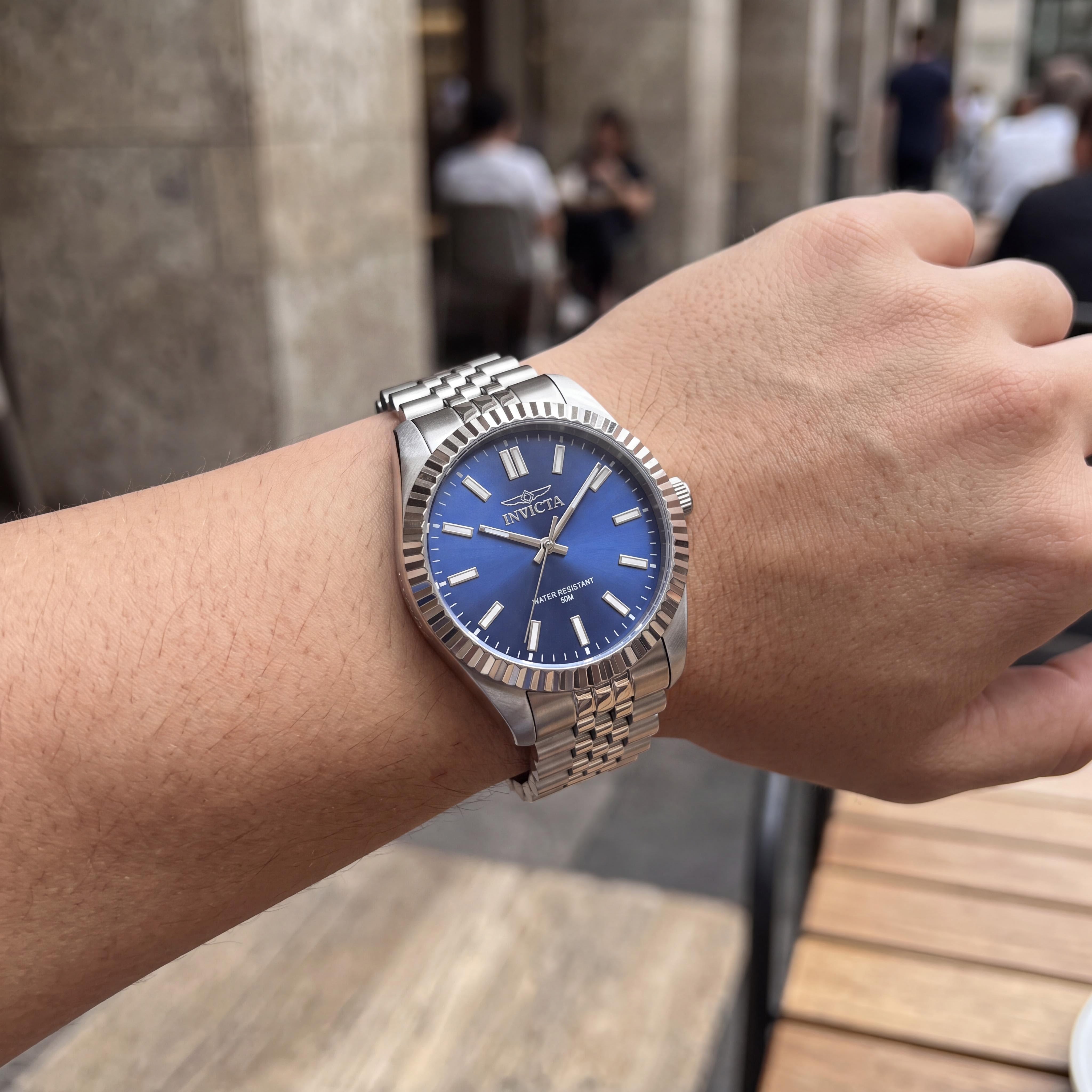 Invicta Specialty 47481 Unisex Blue Dial Quartz Stainless Steel Bracelet Watch 43mm Water Resistant, Photo 4